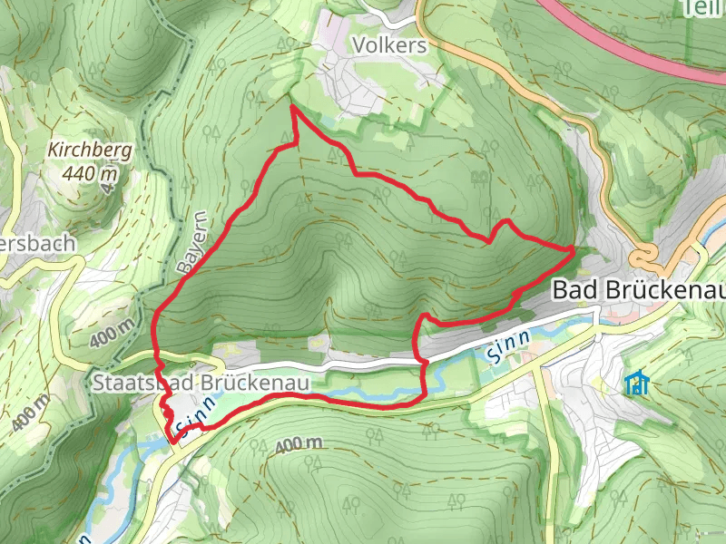 Staatsbad Bad Brückenau Loop via Extratour Konigsweg