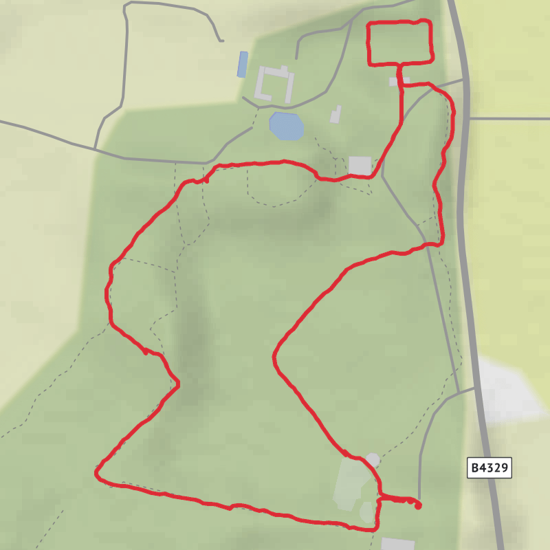 A map preview of the recording Hike from Haverfordwest.