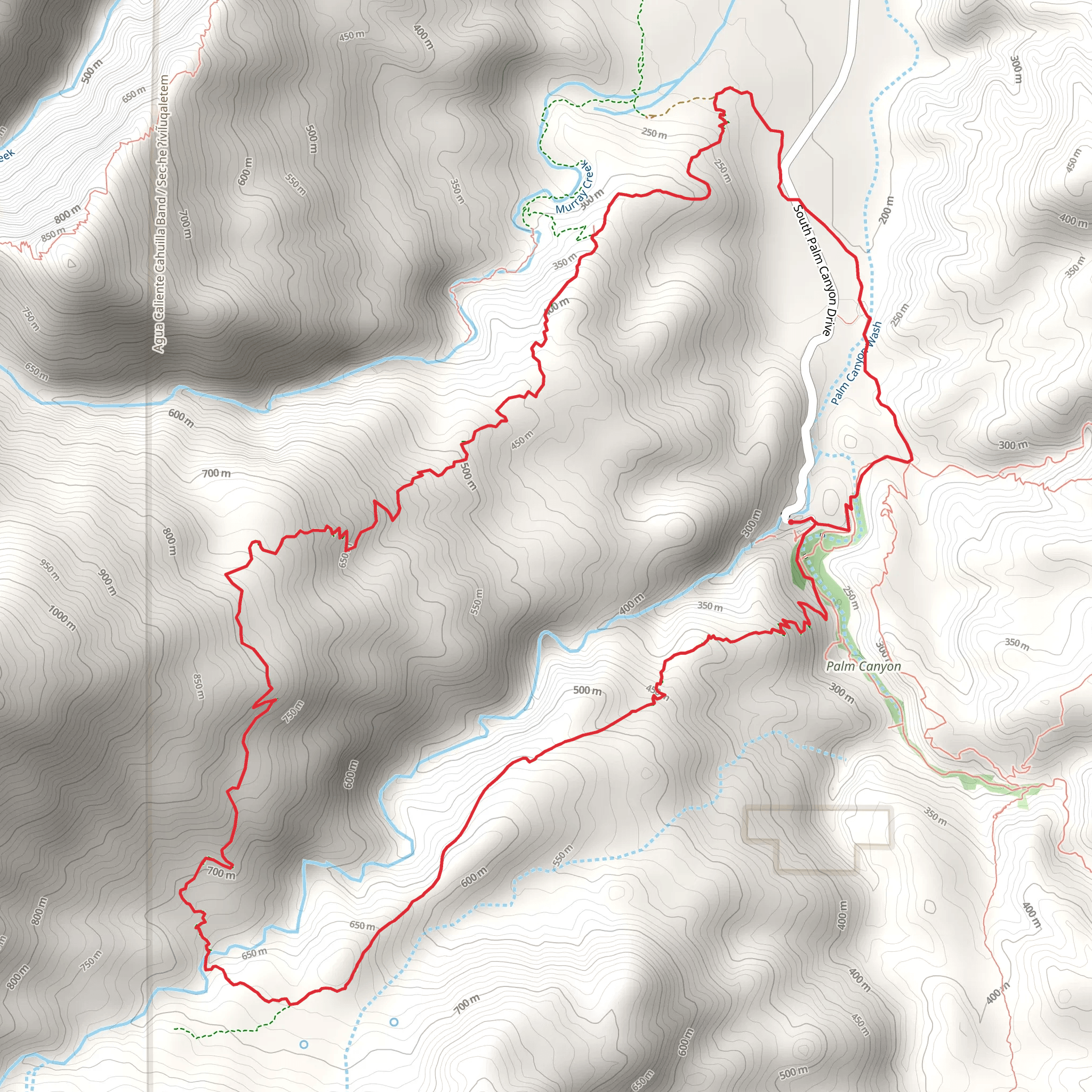Palm Canyon - West Fork - Coffman - Alexander Loop Trail mobile static map