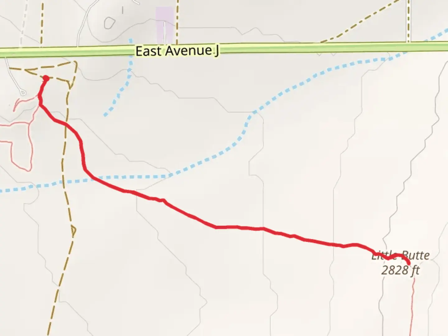 An image depicting the trail Little Butte Trail and its surrounding area.