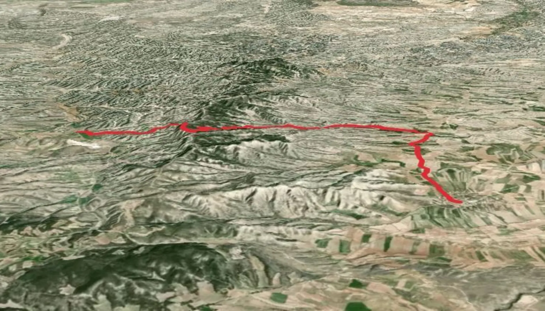 An image depicting the trail Valmadrid - La Puebla de Alborton PR Z 083-c and its surrounding area.