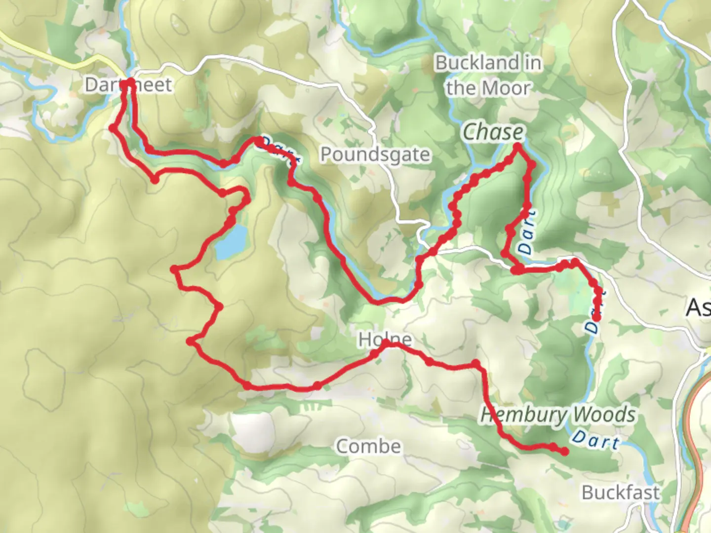 An image depicting the trail River Dart and its surrounding area.