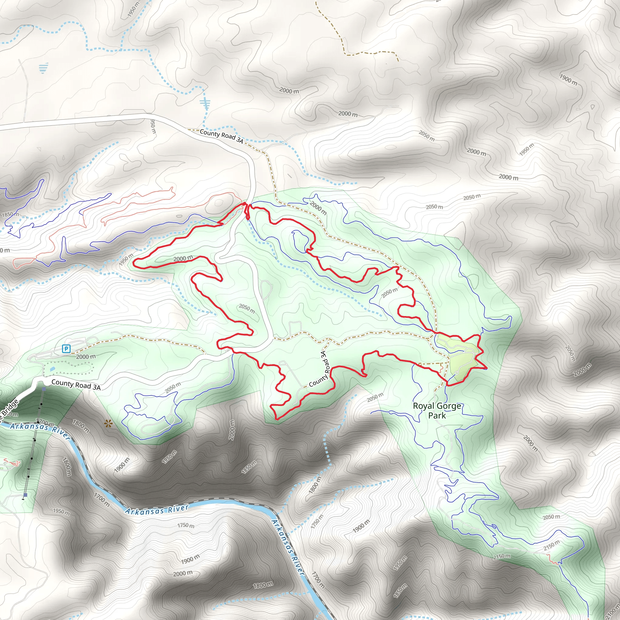 The Maze, Canyon Rim Trail and Twisted Cistern Loop mobile static map