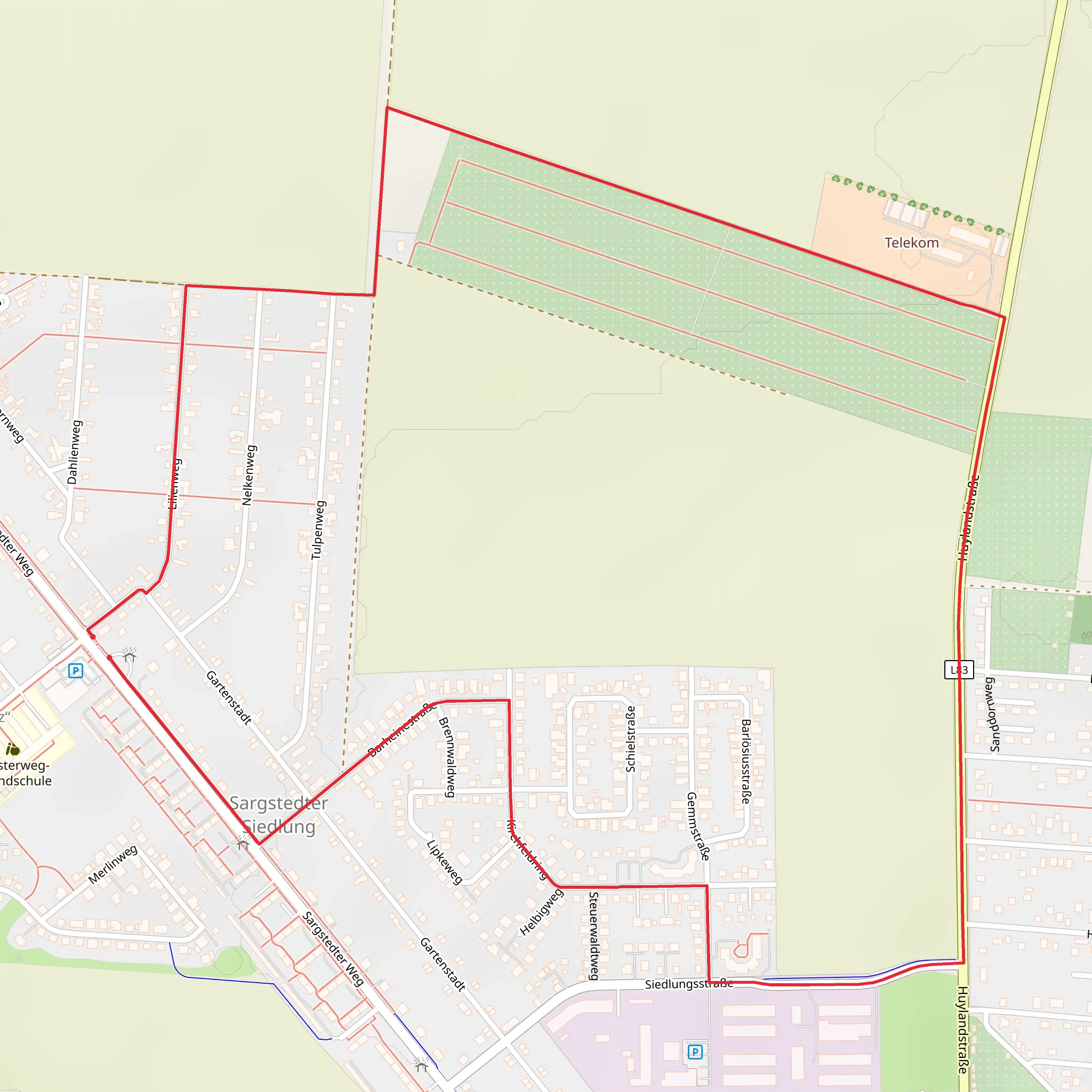 Sargstedter Siedlung Loop mobile static map