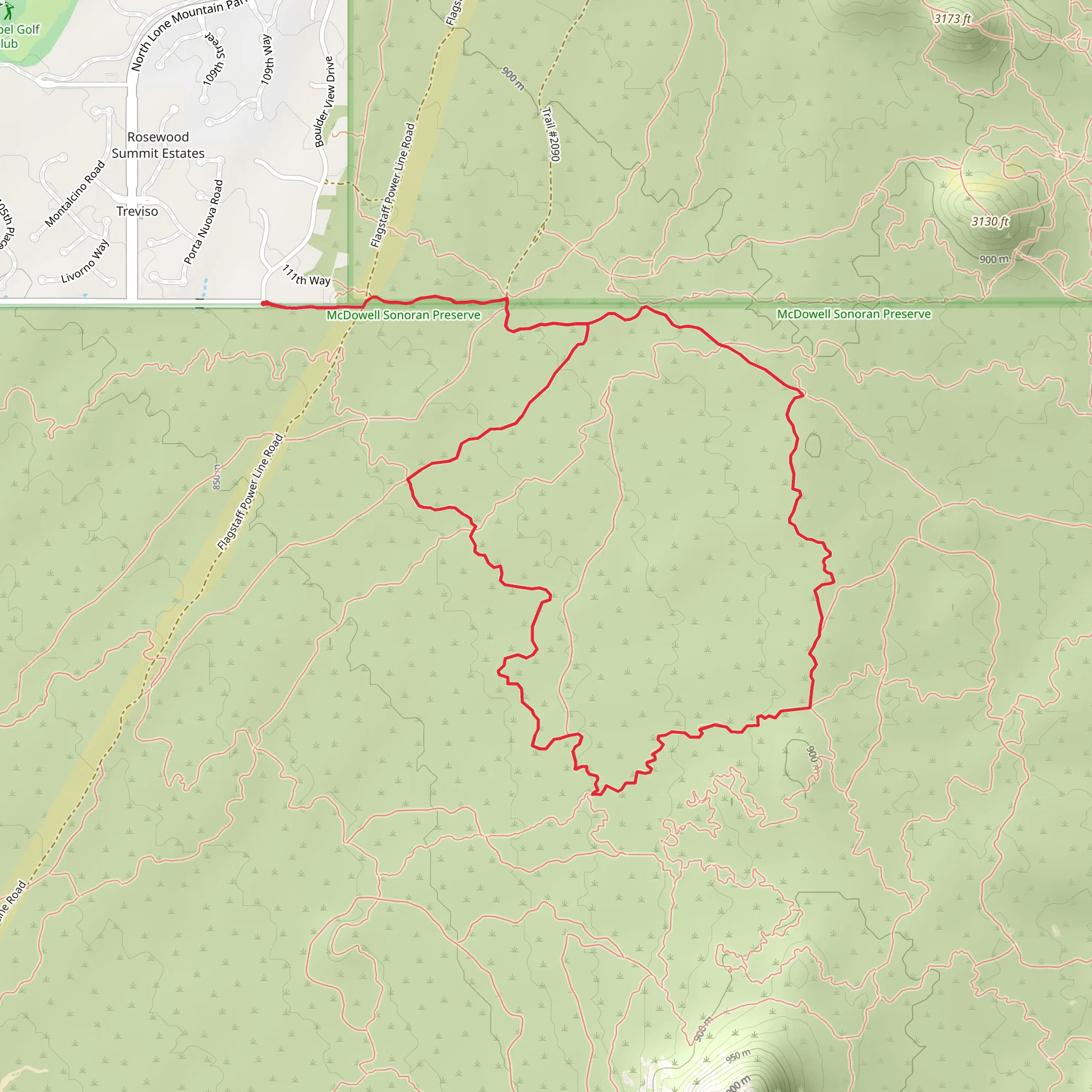 Old Camp, High Desert and Divide Loop Trail mobile static map