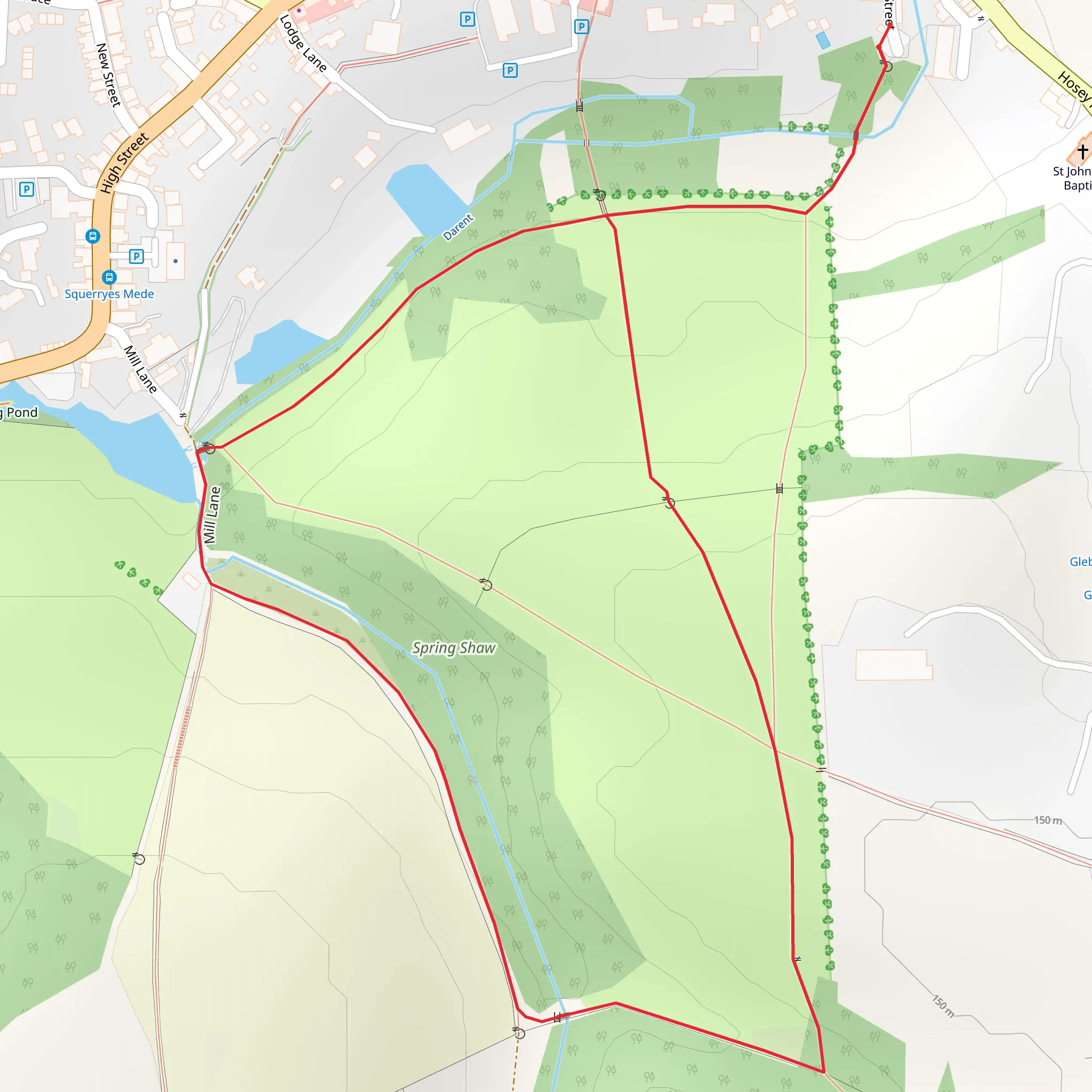Spring Shaw Loop mobile static map
