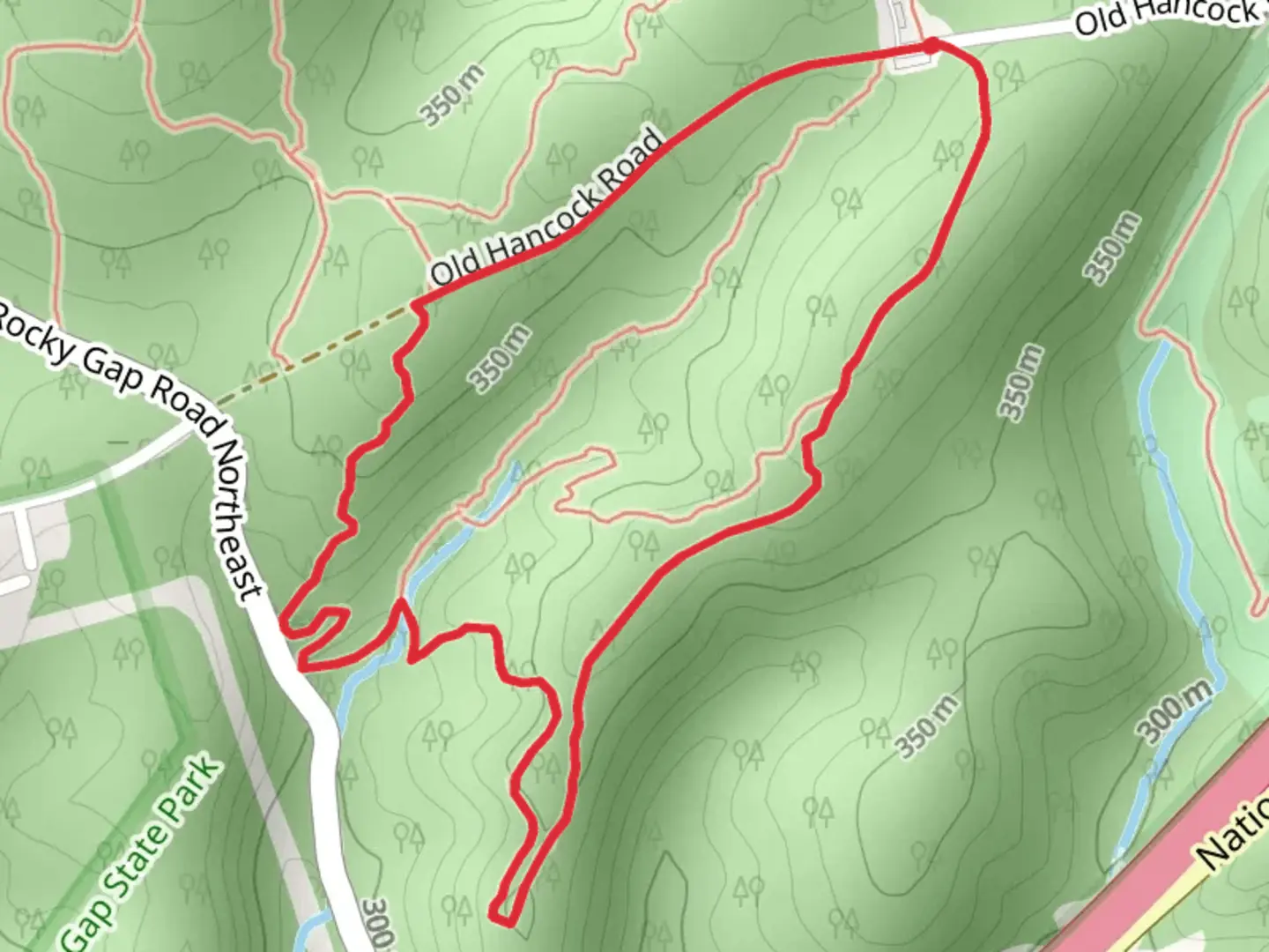 An image depicting the trail Social Loop Trail and its surrounding area.