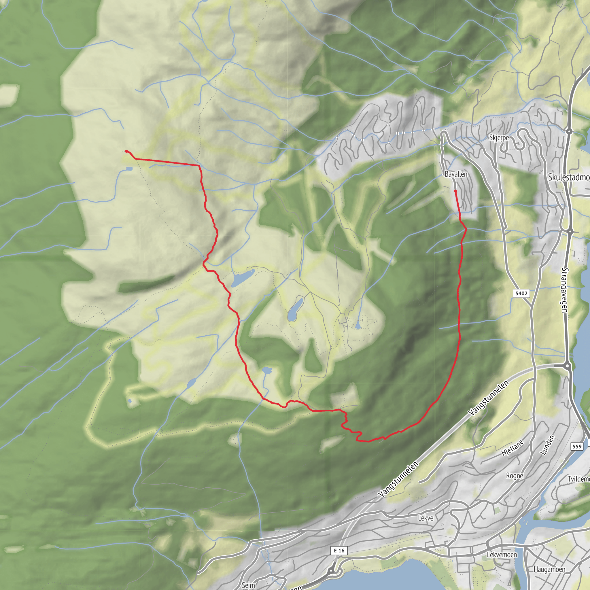Sletta Fjellet mobile static map