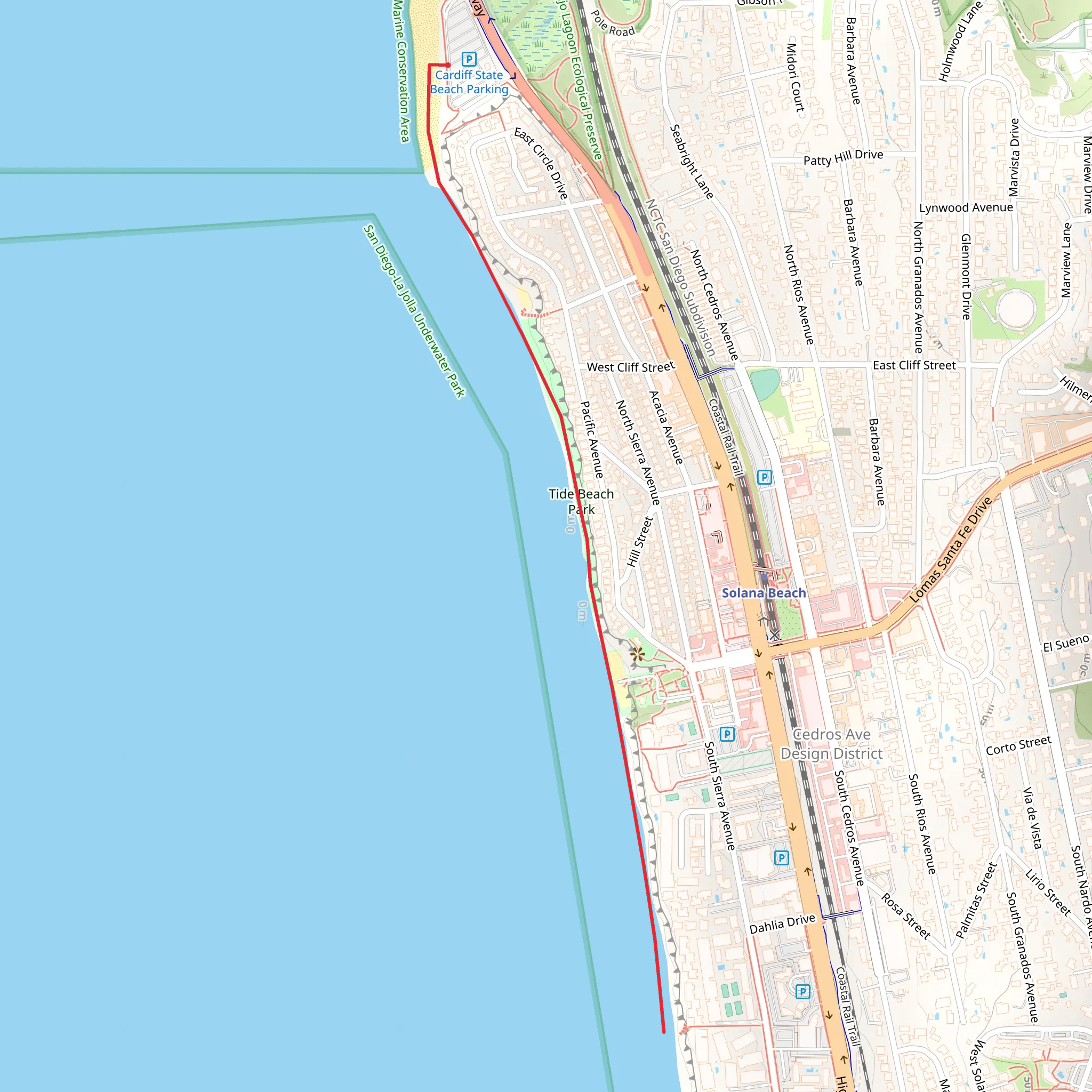 Tide Beach Park mobile static map