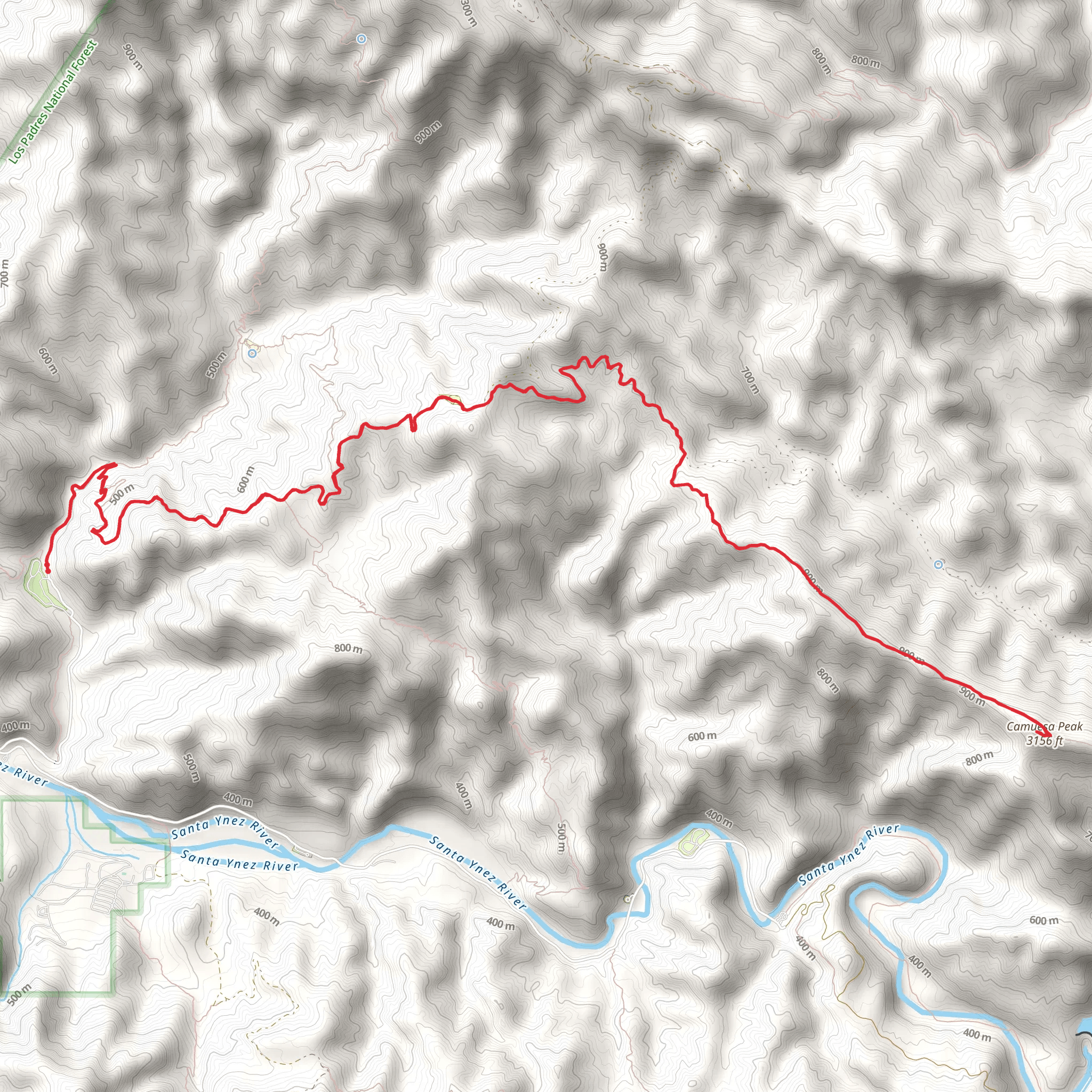 Camuesa Peak mobile static map