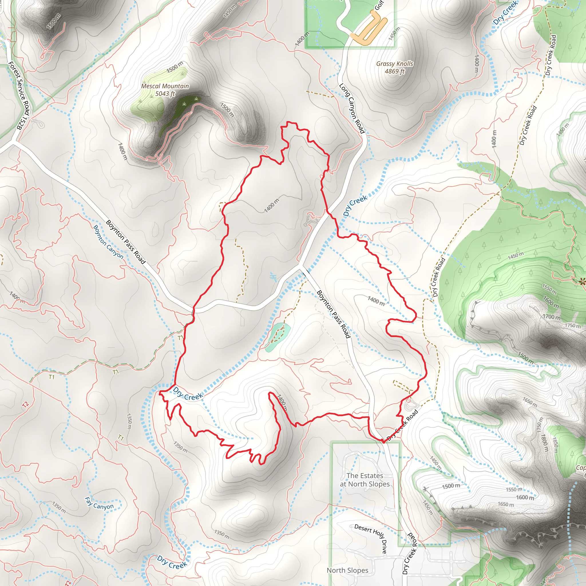 Chuckwagon, Yucca and Anaconda Loop Trail mobile static map