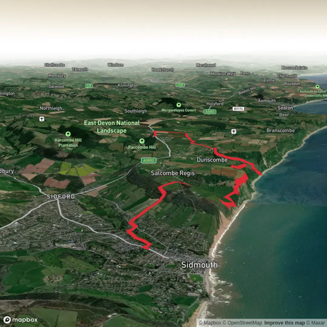 An image depicting the trail Home to Kingsdown and its surrounding area.