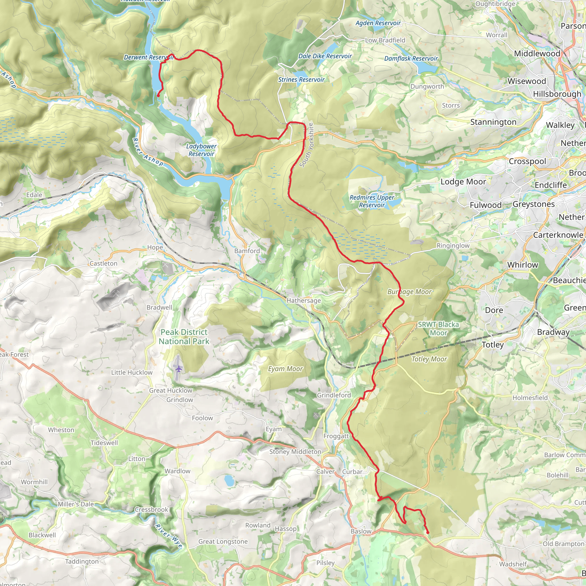 9 Edge Peak District Walk mobile static map