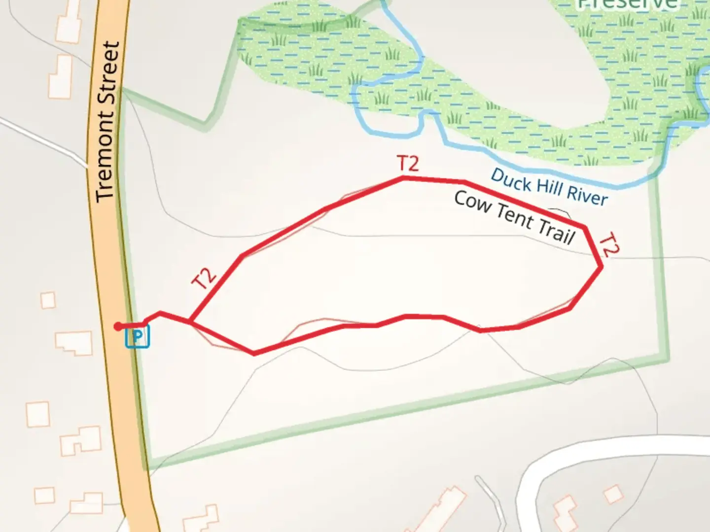 An image depicting the trail Wildlands Trust - Cow Tent Trail and its surrounding area.