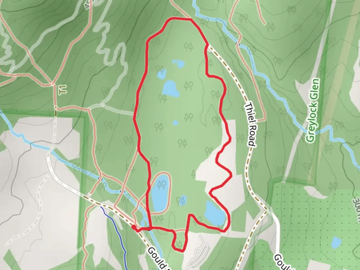 An image depicting the trail Glen Meadow Loop and its surrounding area.