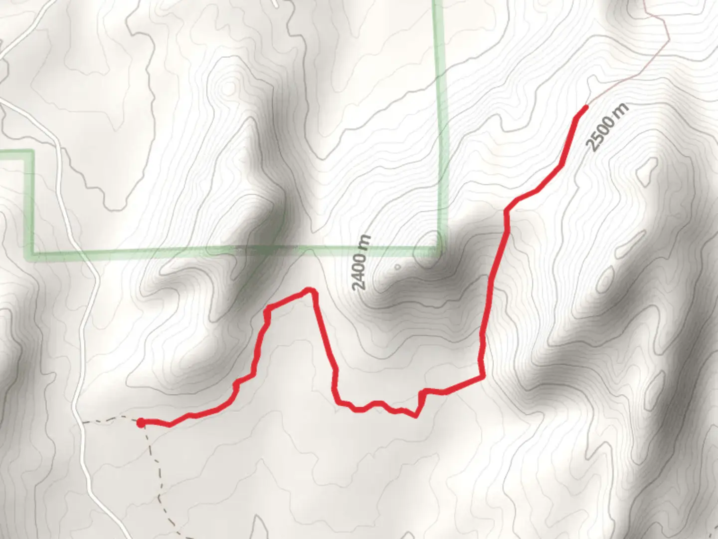 An image depicting the trail Roaring Fork Creek and its surrounding area.