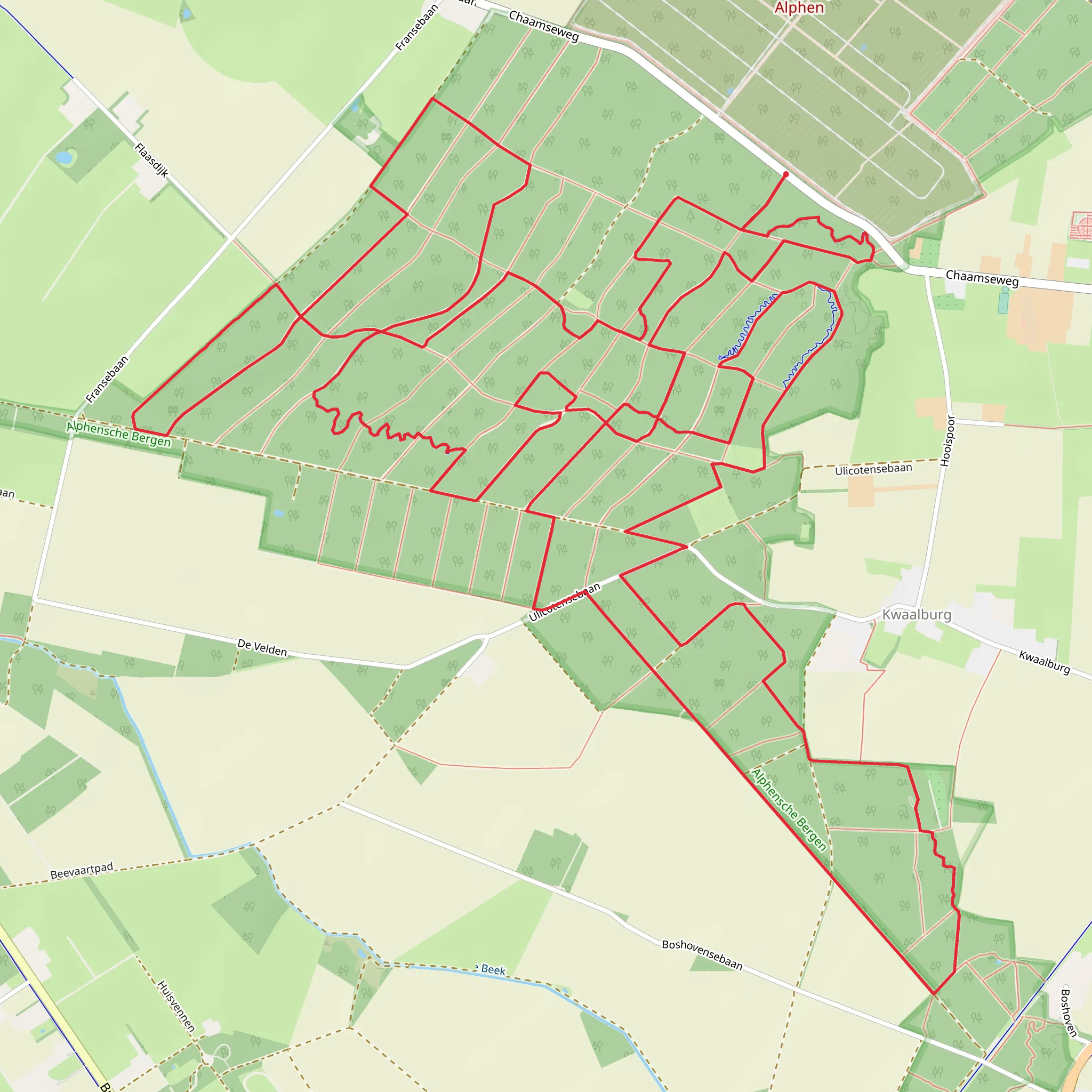 Fluitberg and Alphensche Bergen Loop mobile static map