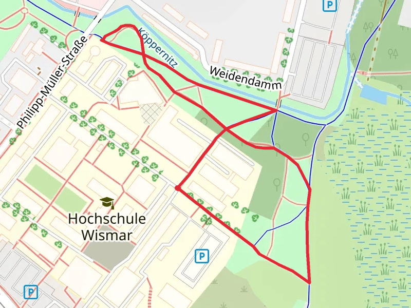 Koeppernitz via Hanseatenweg