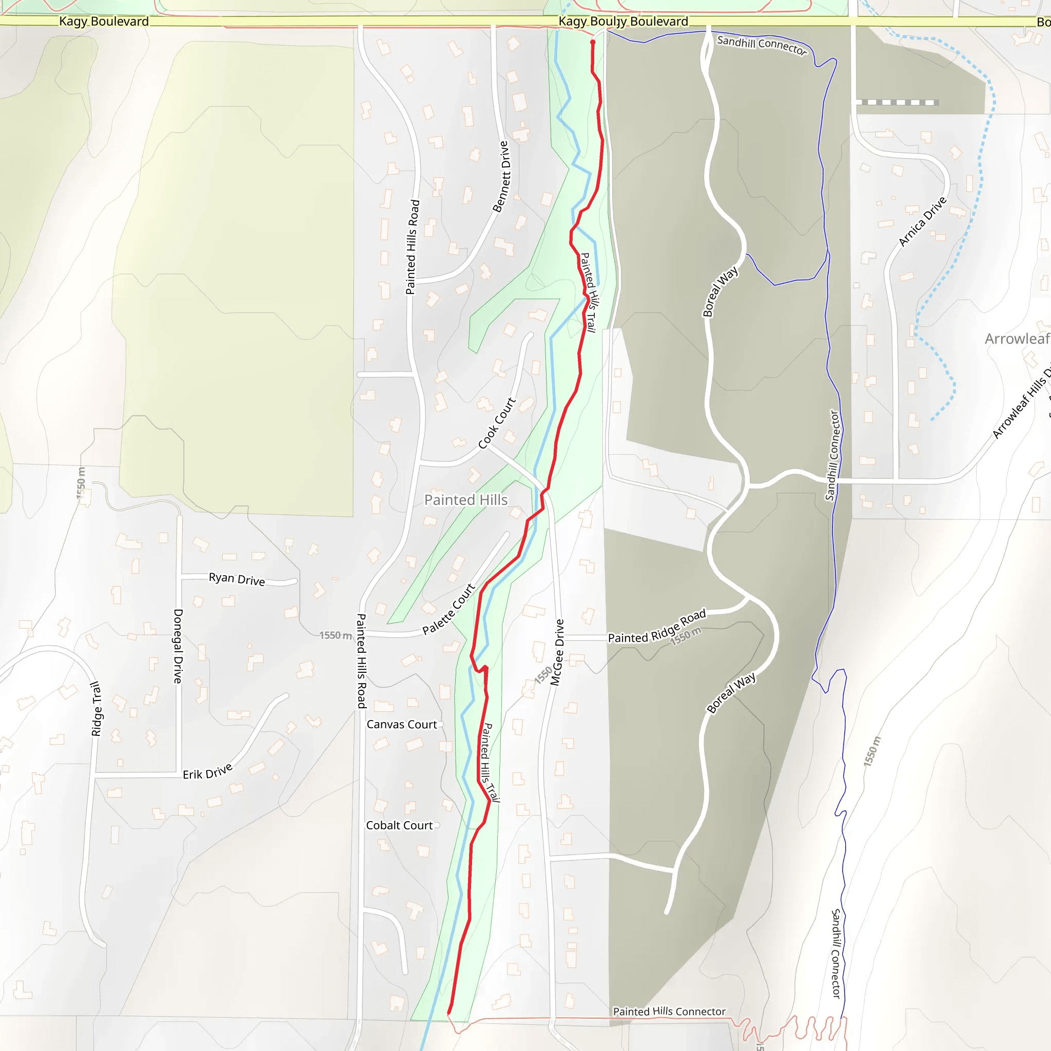 Painted Hills Trail mobile static map