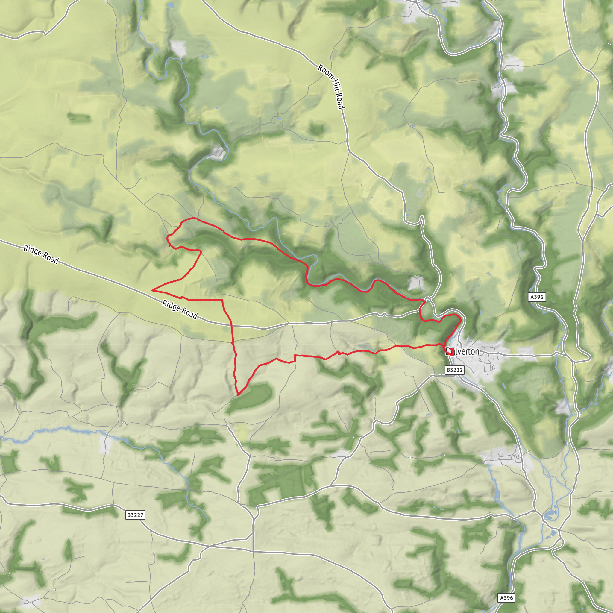 Dulverton to Hawkridge Circular mobile static map