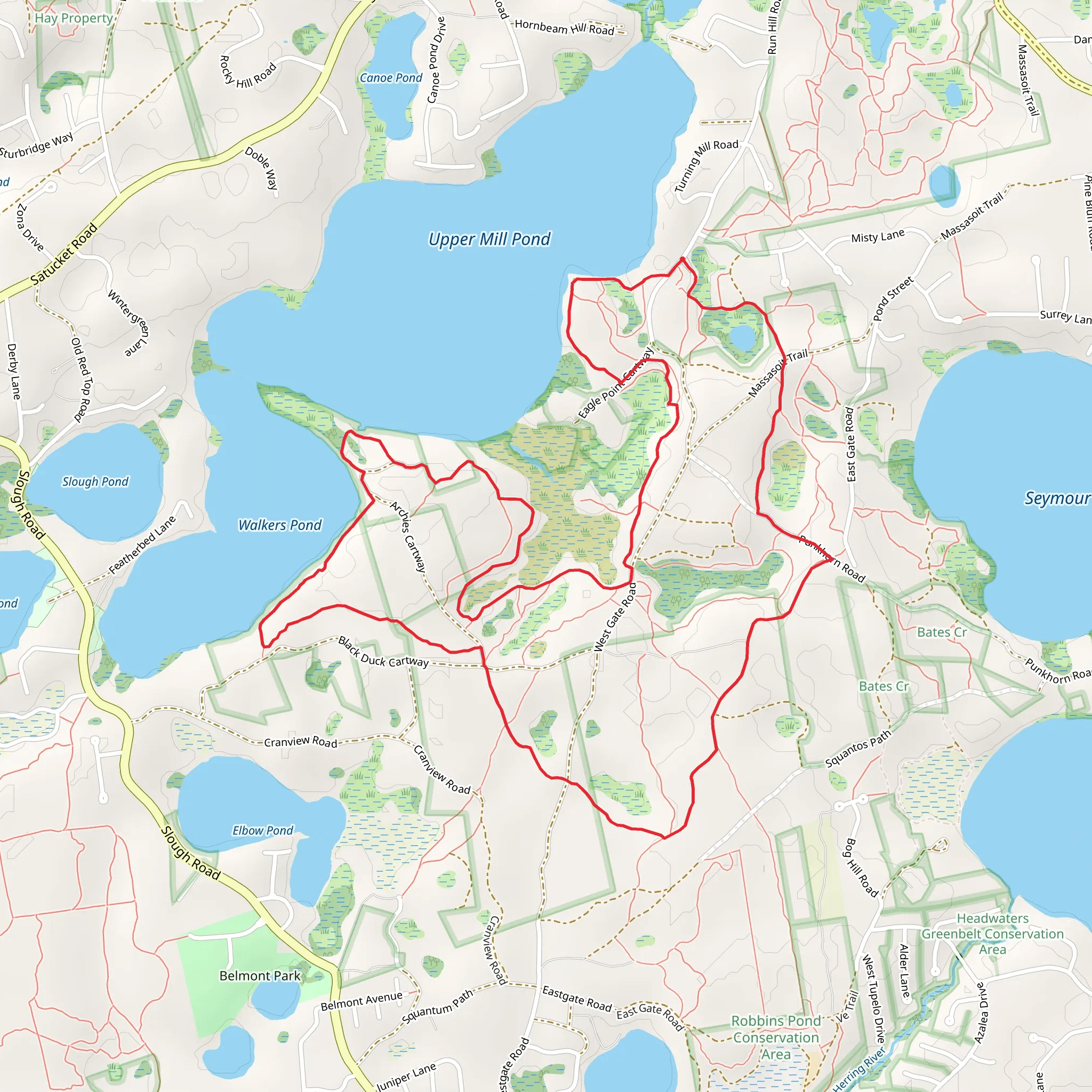 West Gate Road Loop Trail mobile static map