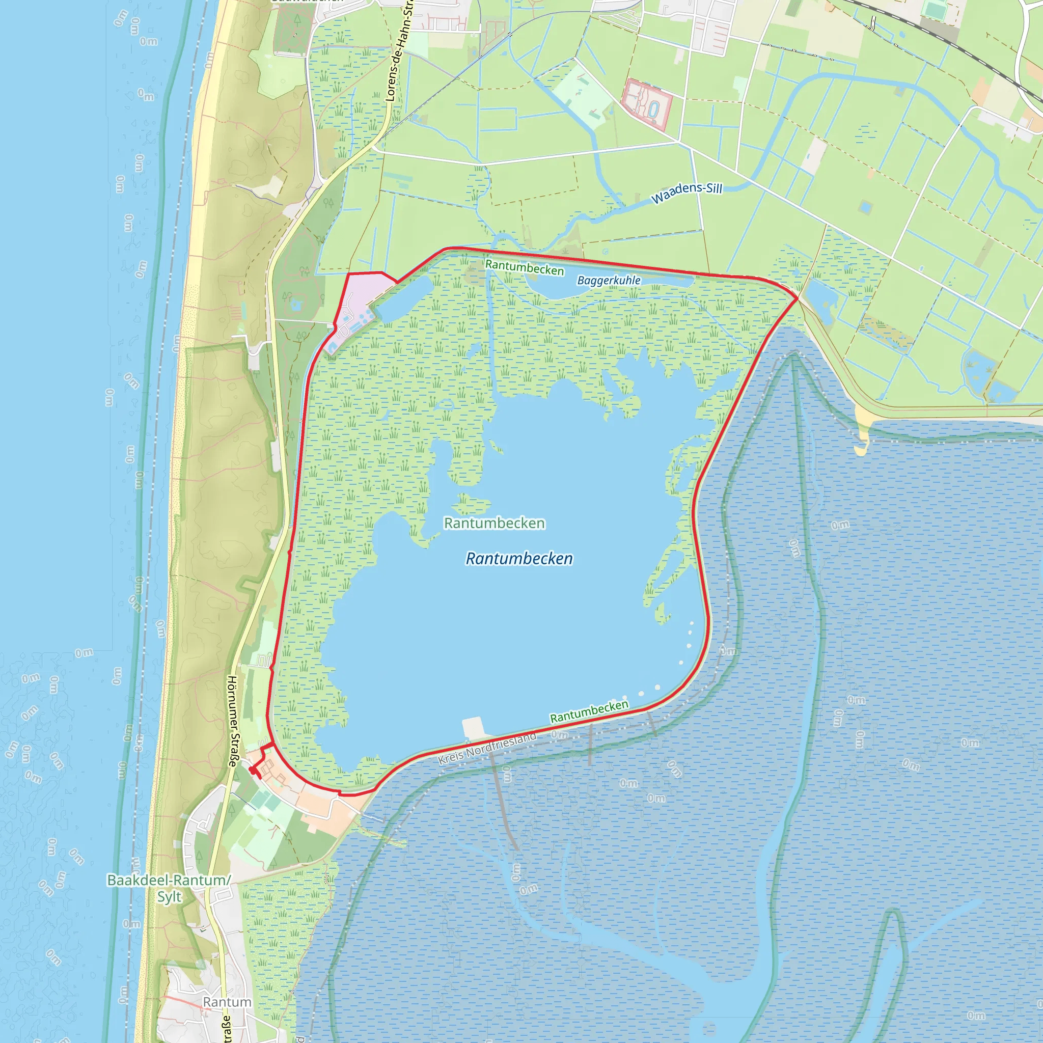 Rantumbecken and Baggerkuhle Loop mobile static map
