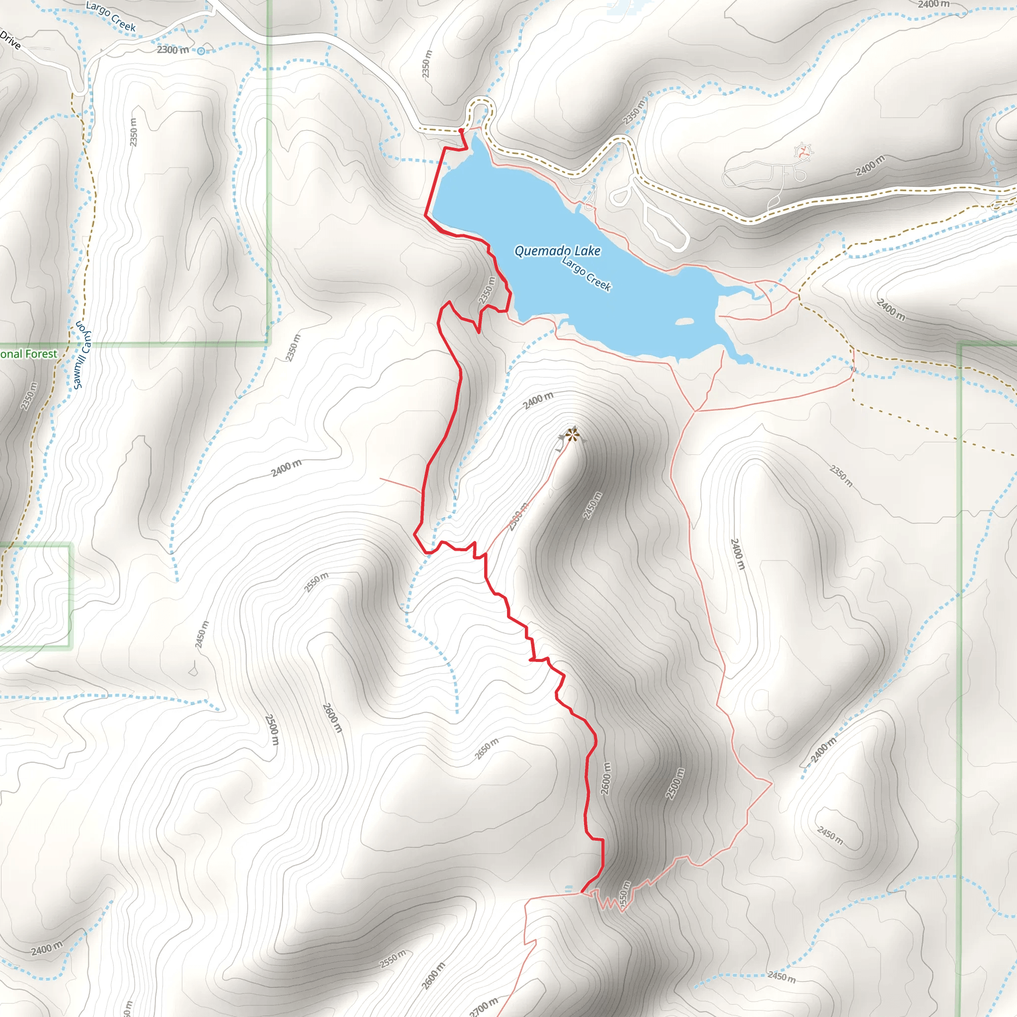 Lake Overlook and Vista Trail mobile static map