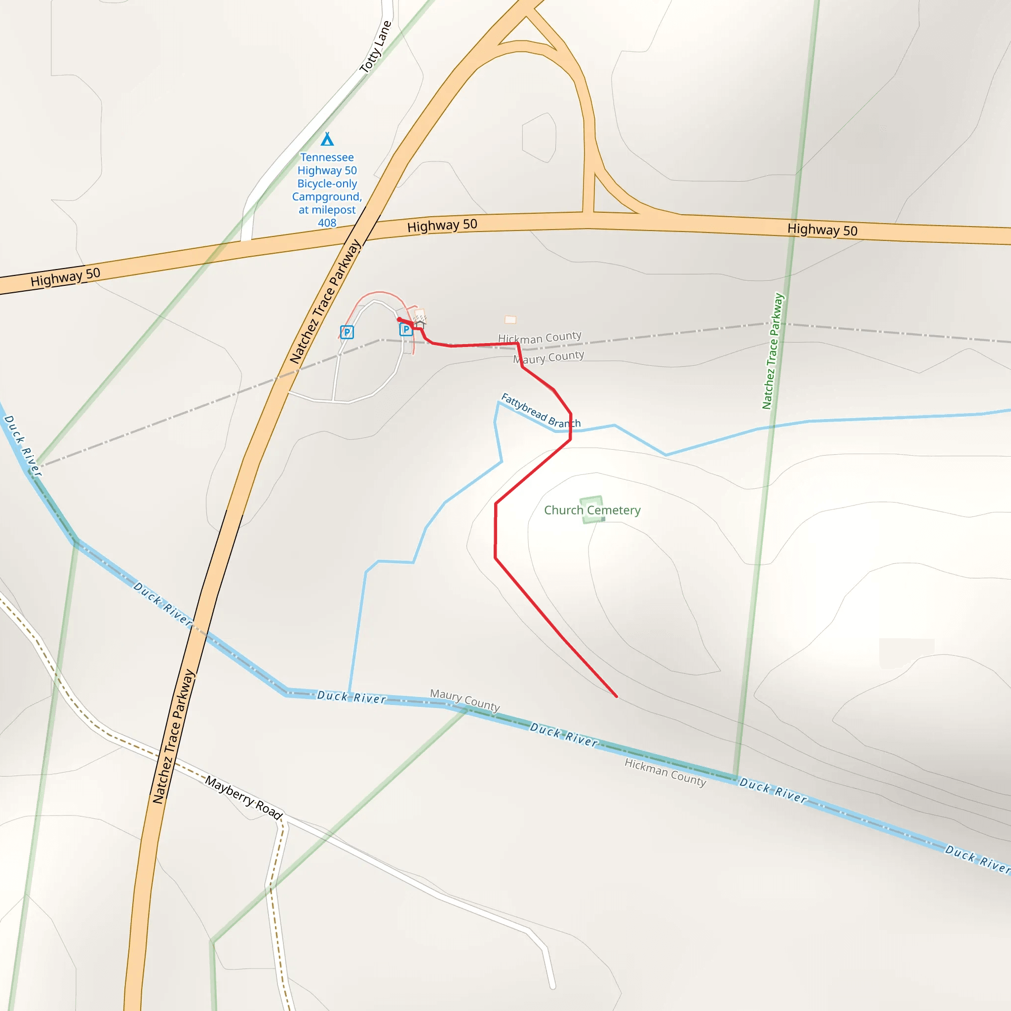 Church Cemetery mobile static map