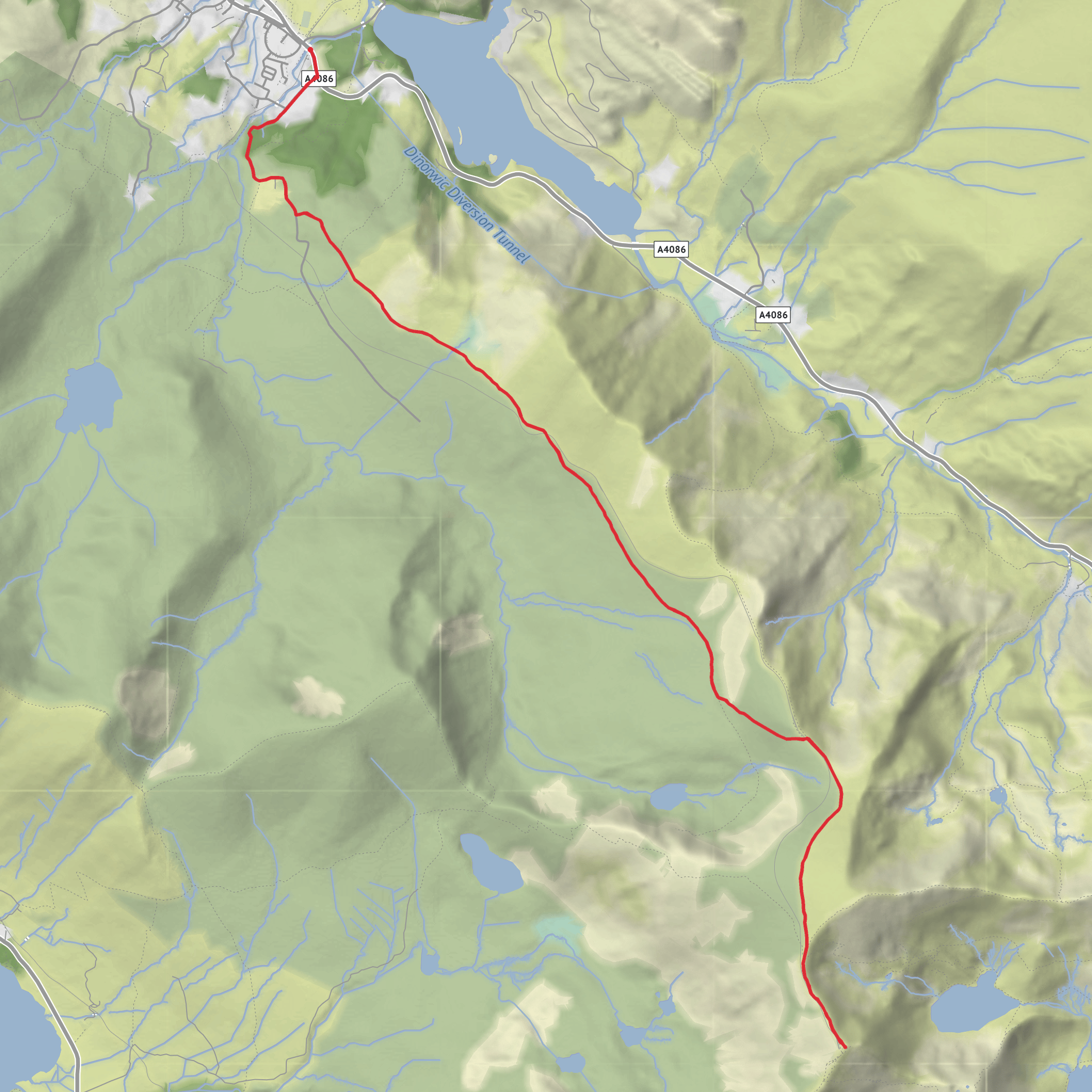 Snowdon by the Llanberis Path mobile static map