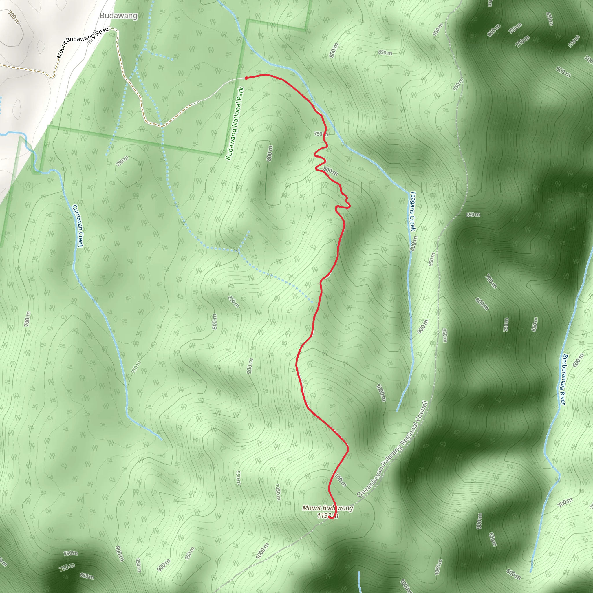 Mount Budawang Trail mobile static map