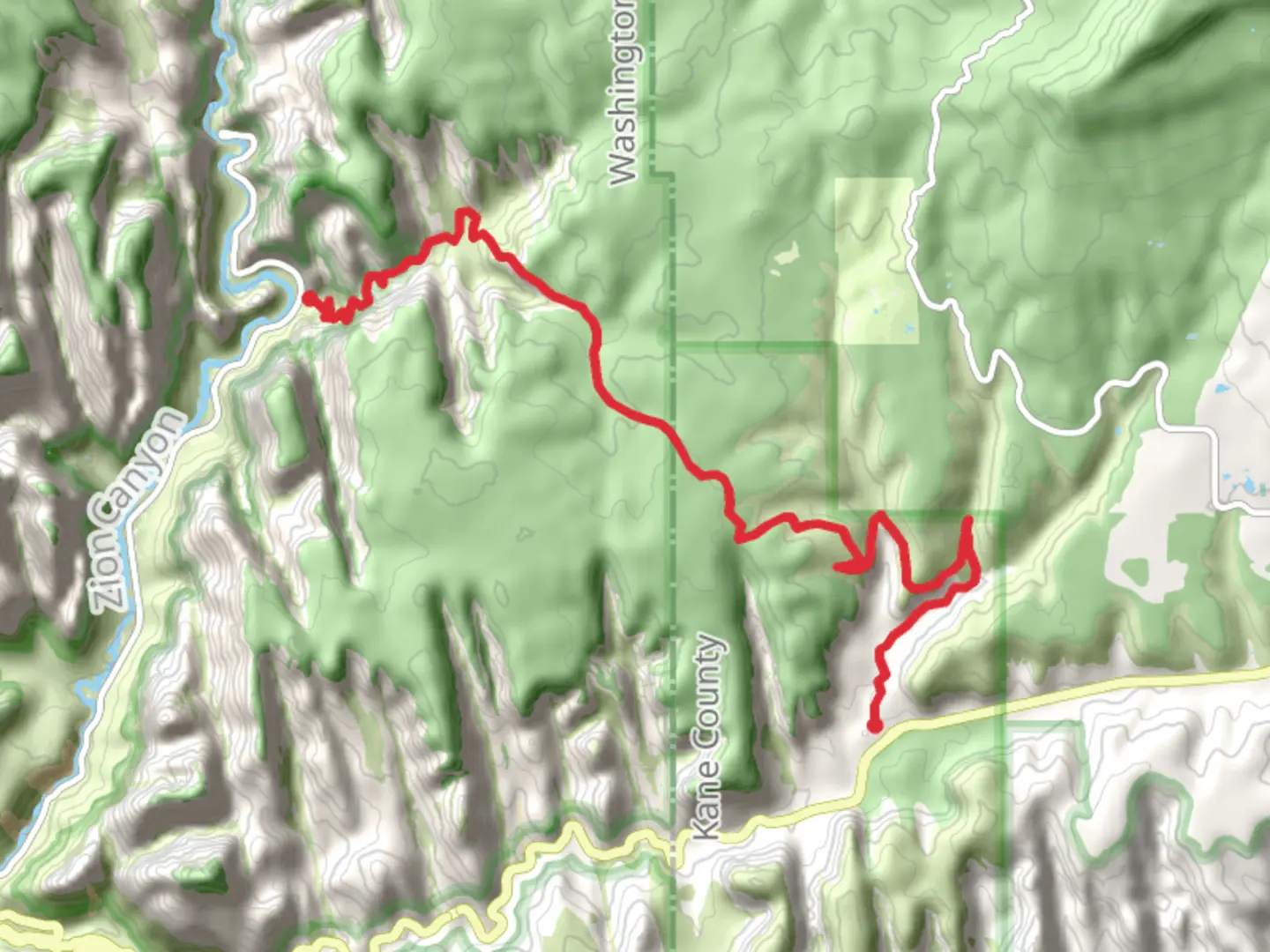 An image depicting the trail East Rim Trail and its surrounding area.
