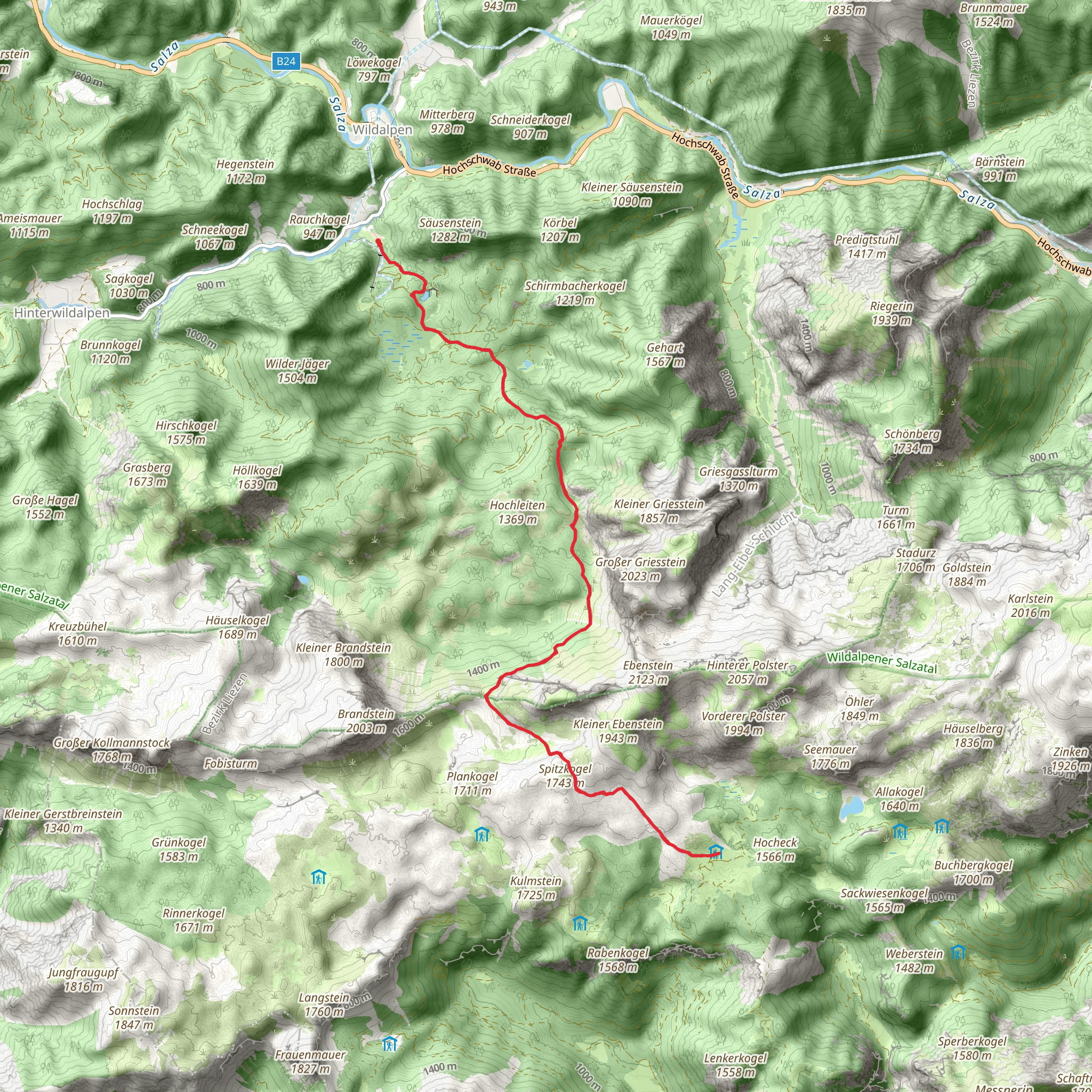 Sonnschienalm von Wildalpen mobile static map