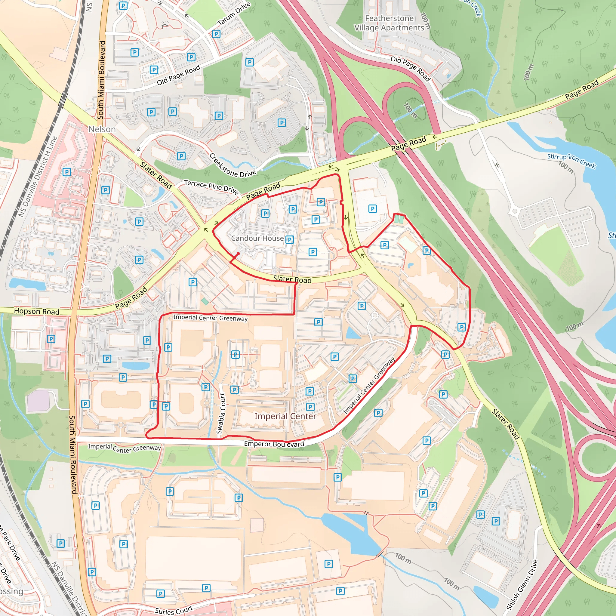 Imperial Center Greenway Loop mobile static map