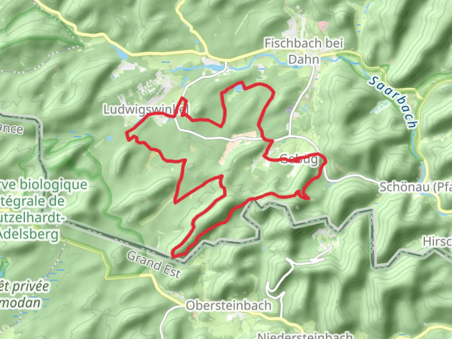 An image depicting the trail Ruine Blumenstein, Sagmuhlweiher and Plafzerwoog Circular Hike and its surrounding area.