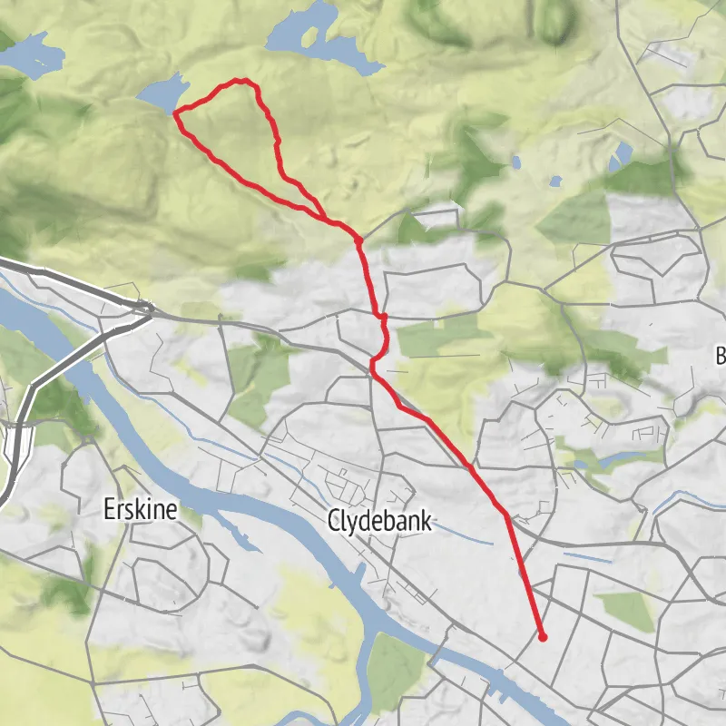 West Dunbartonshire Hiking mobile static map