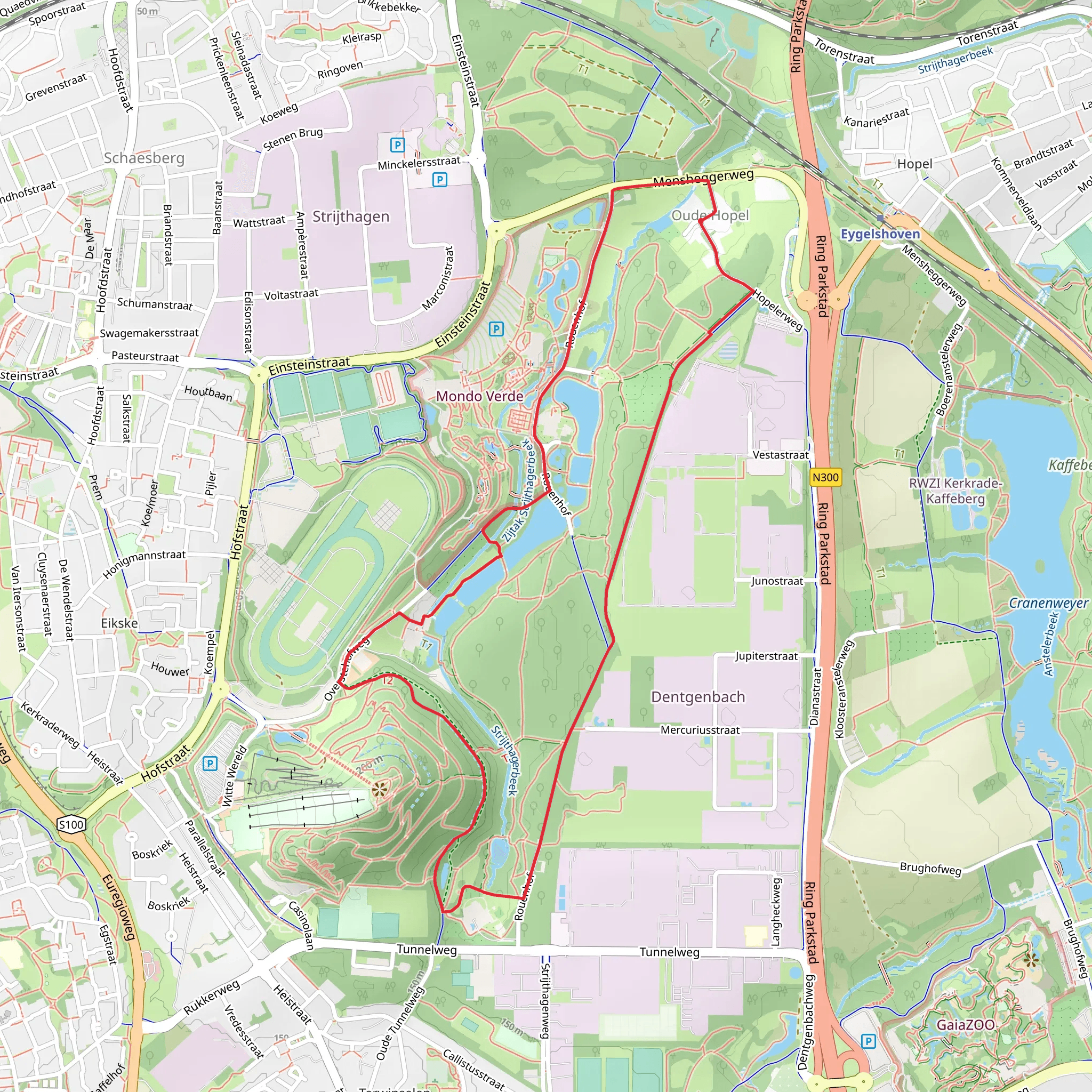 Gravenrode Route and Strijthagermolen Weg mobile static map
