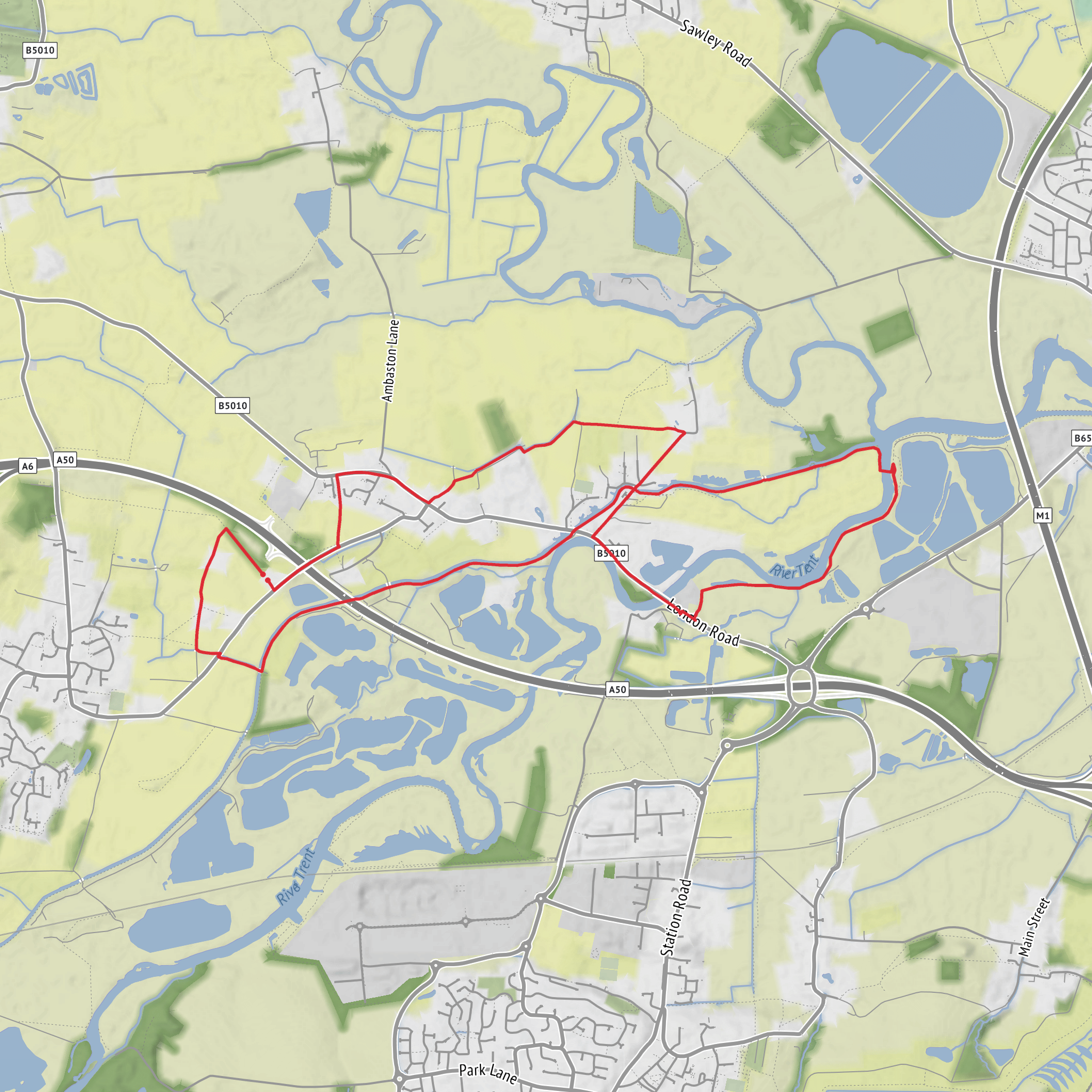 Aston Lane Loop mobile static map