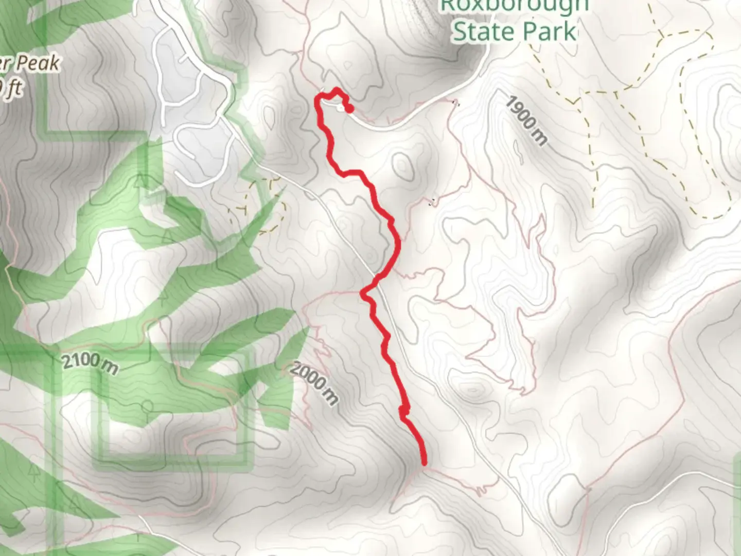 An image depicting the trail Willow Creek and Bear Canyon Trail and its surrounding area.
