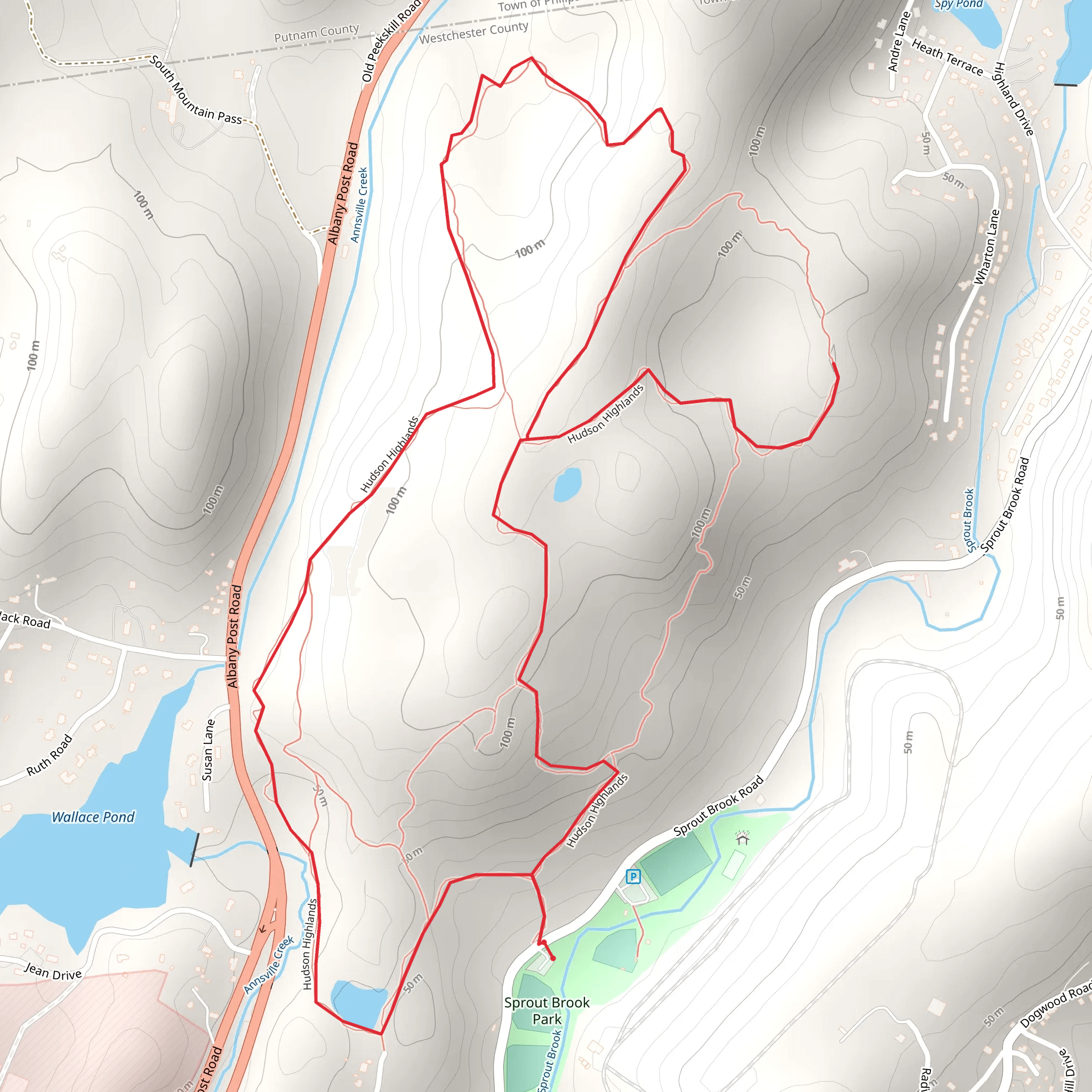 Hudson Highlands from Sprout Brook Road mobile static map
