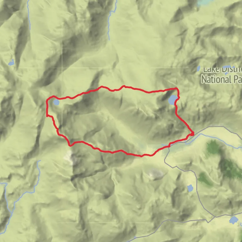 Hike from Lakes mobile static map