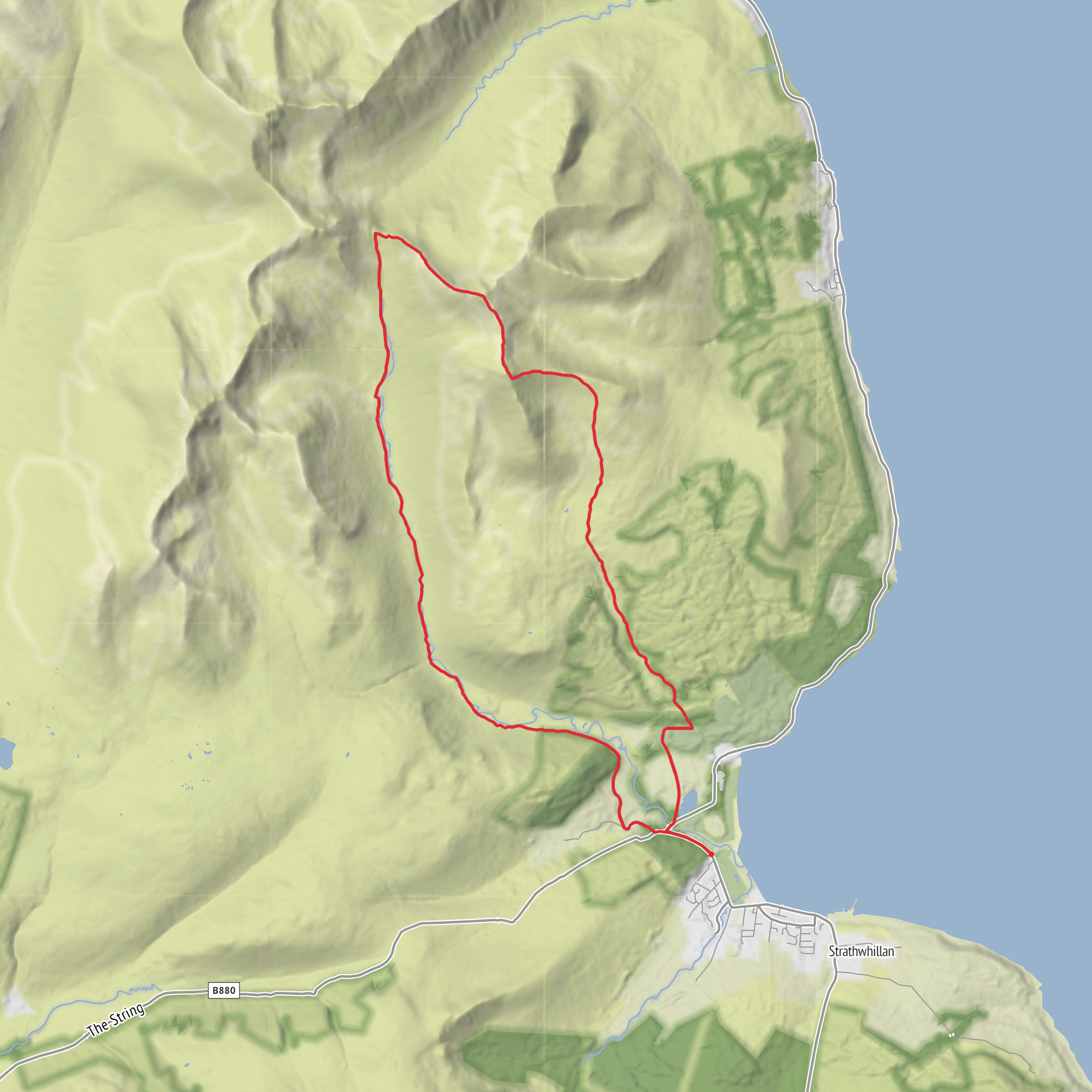 Glenshurig Bridge, Glen Rosa, Cir Mhor and Goatfell Loop mobile static map