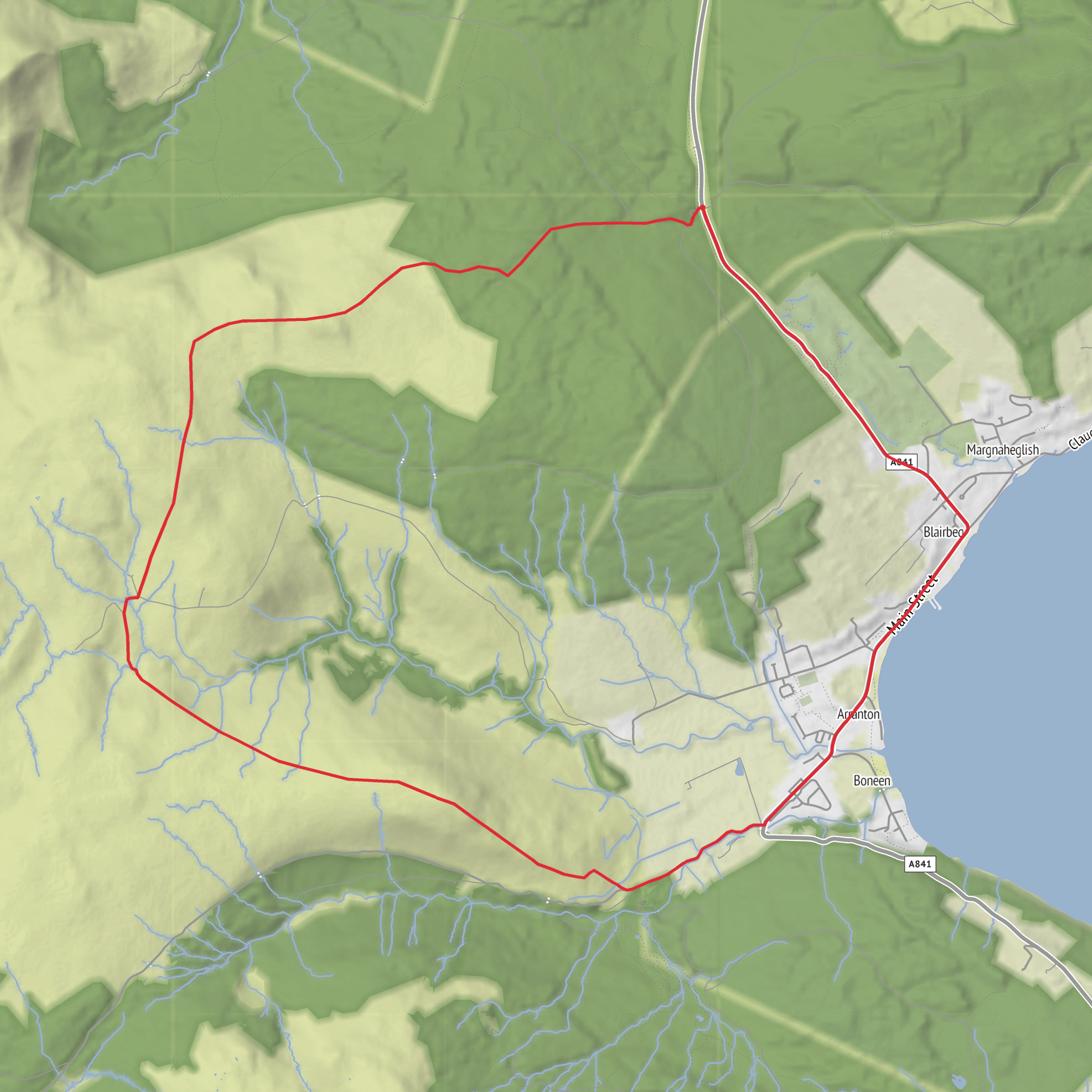 Sithein, The Ross and Lamlash Bay Loop mobile static map