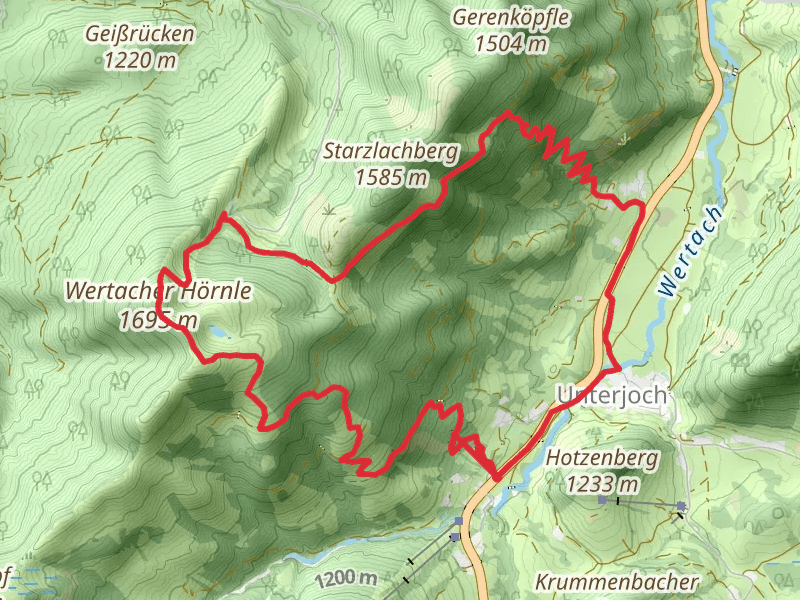 Wertacher Hörnle via Wertach - Lokale Beschilderte Wanderwege