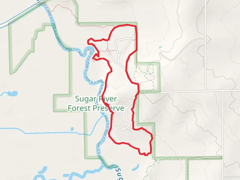 Sugar River Forest Preserve Loop and Red TrailLoop