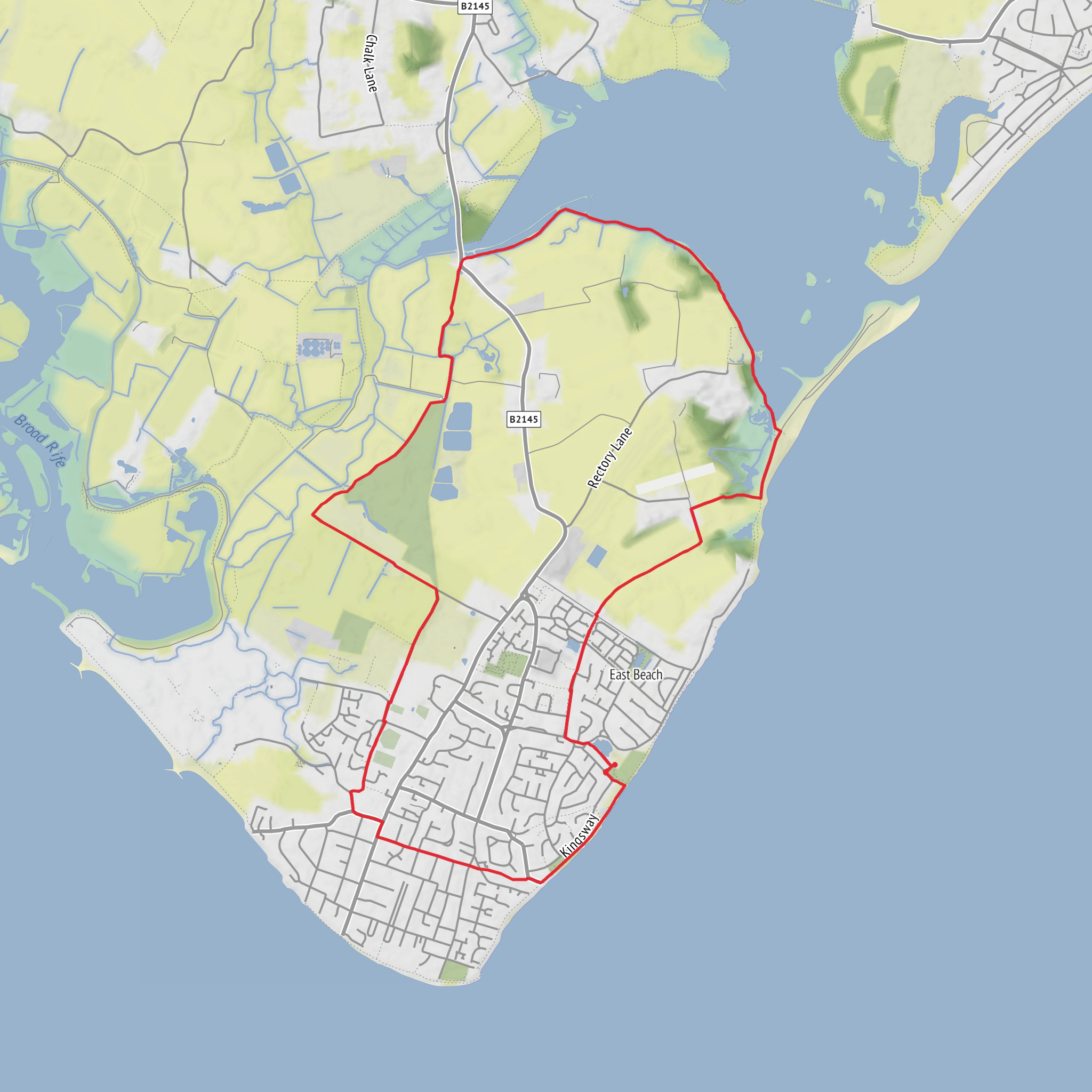 Selsey and Pagham Harbour Loop mobile static map