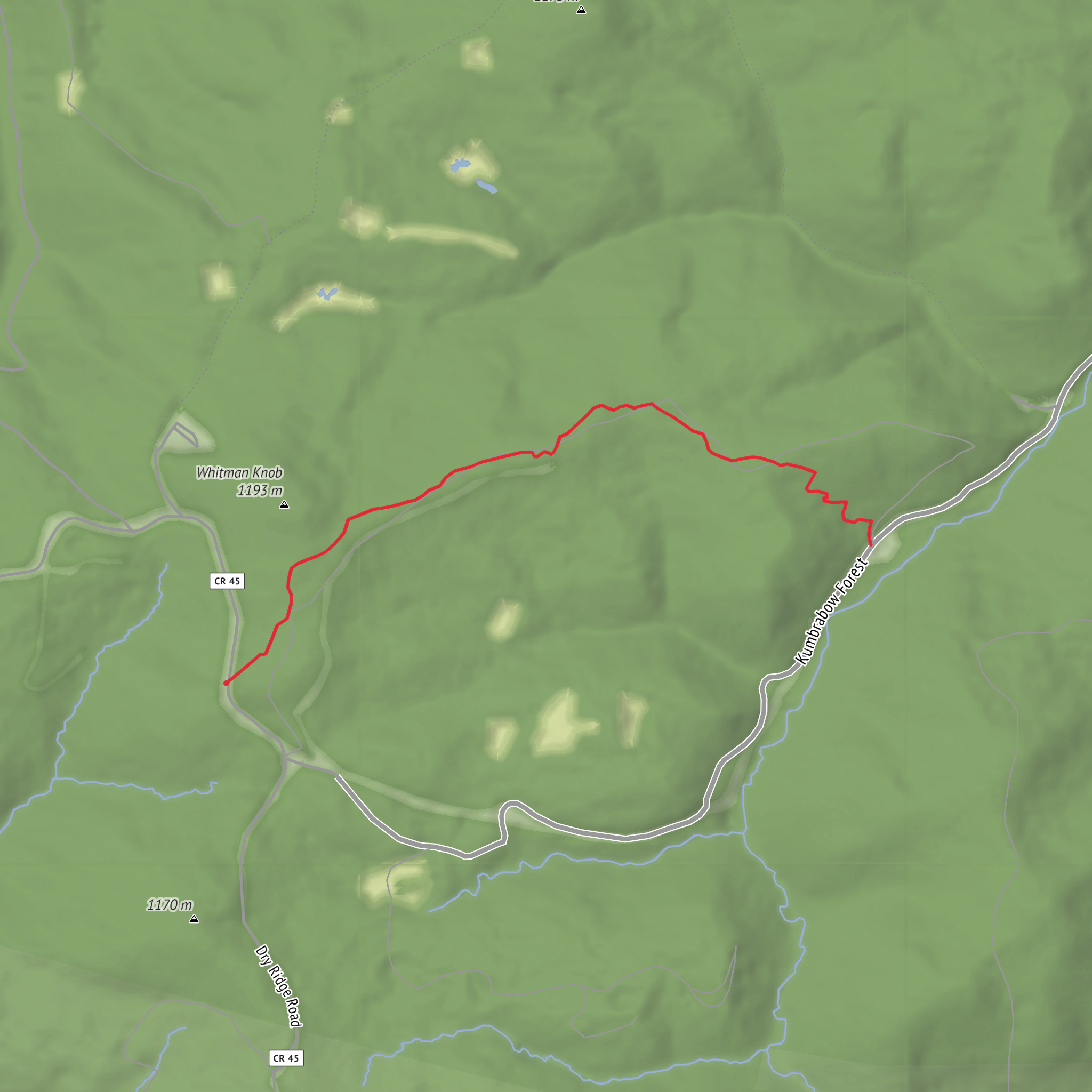 Whitman Trail mobile static map