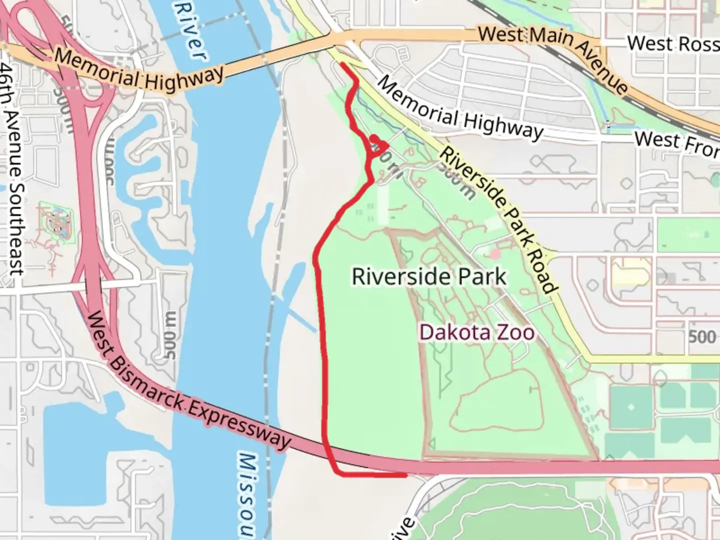 An image depicting the trail Riverside Park Shore Walk and its surrounding area.