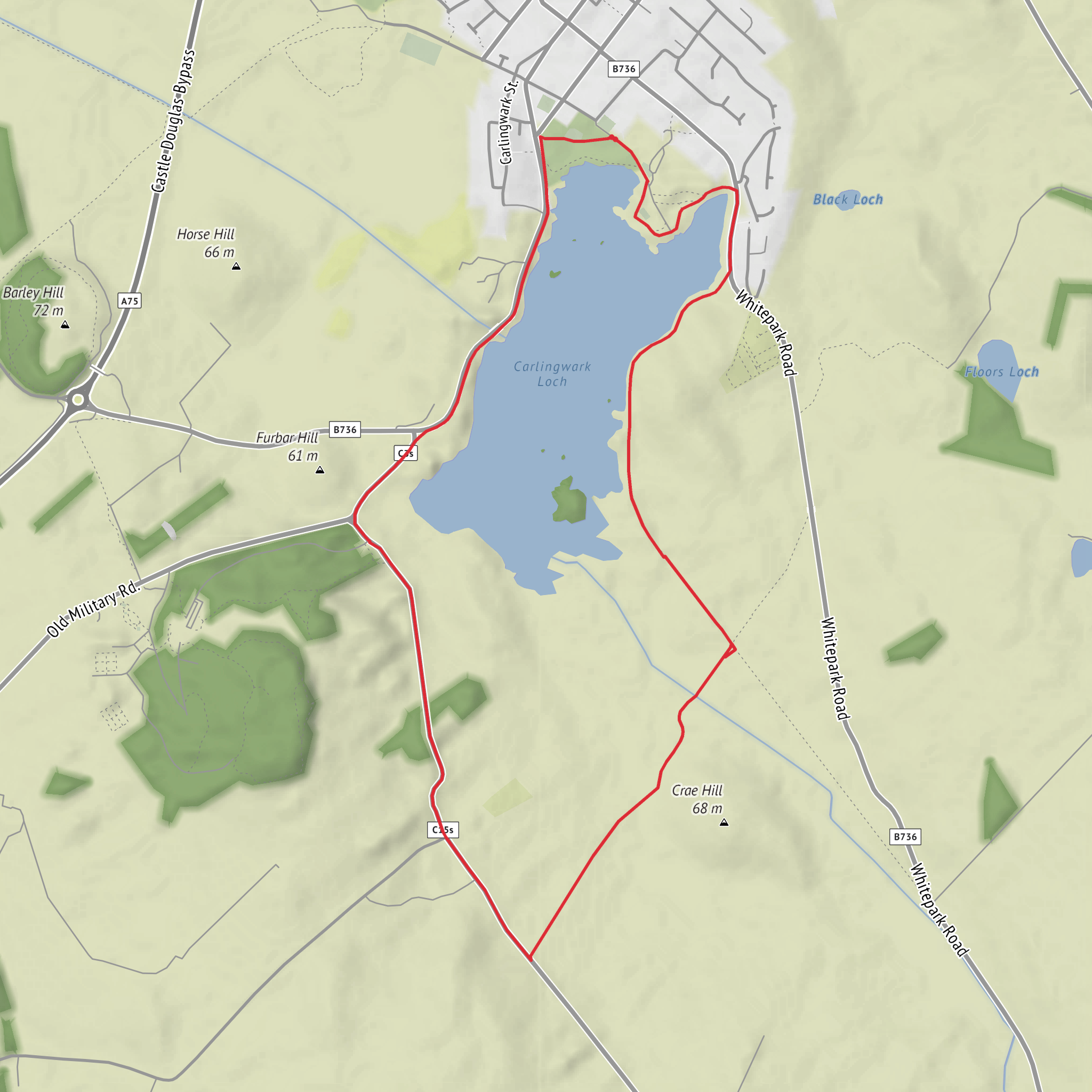 Carlingwark Loch Walk mobile static map