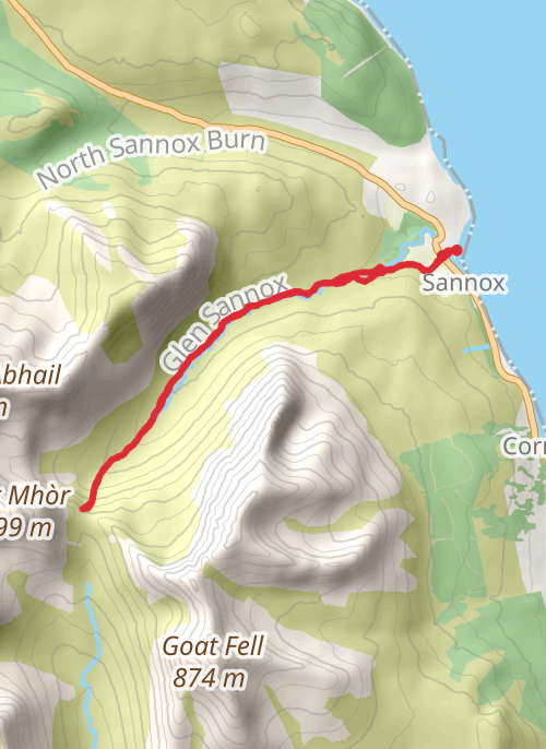 Hike on Goatfell - Isle of Arran mobile static map