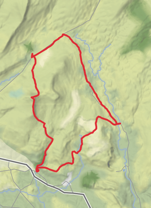 Hike on Clapham - Hunter Hill and Ingleborough mobile static map